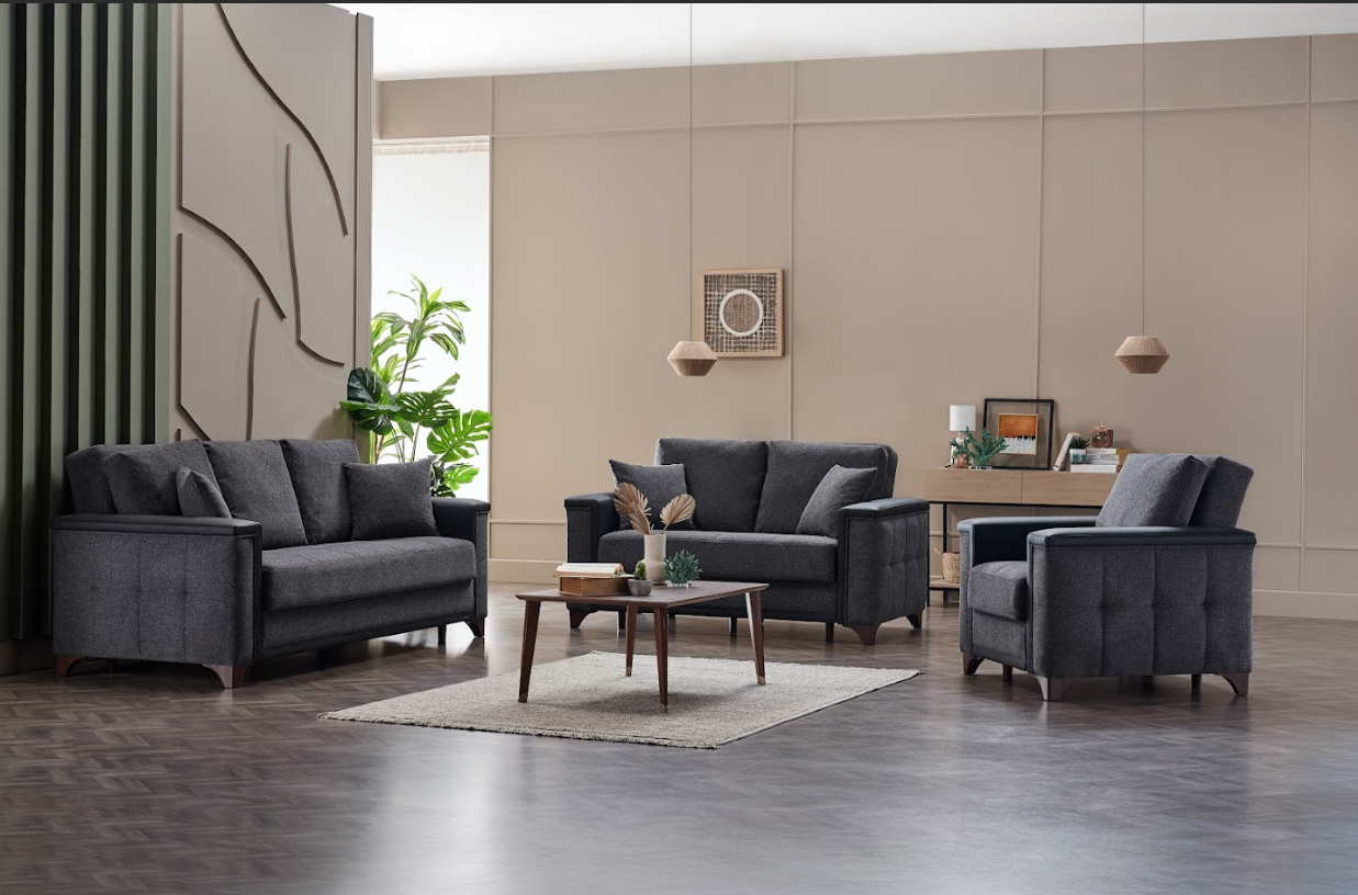 Charlotte Sleeper Sofa Bed – 93" Wide with Storage & Zero Wall Mechanism | Modern Convertible Sofa