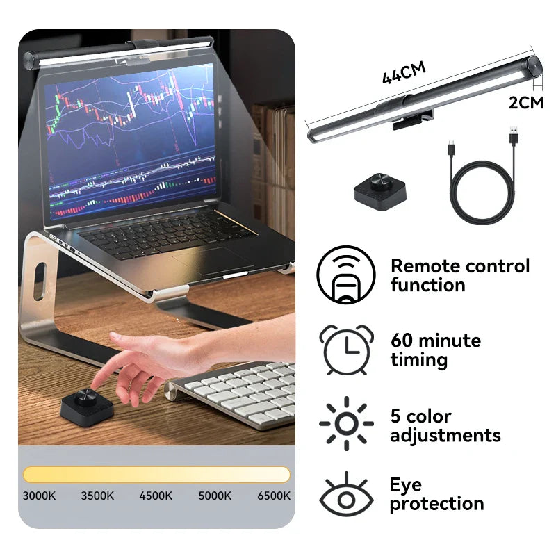 LED Monitor Light Bar USB Stepless Dimming Desk Lamp Screen Backlight Office