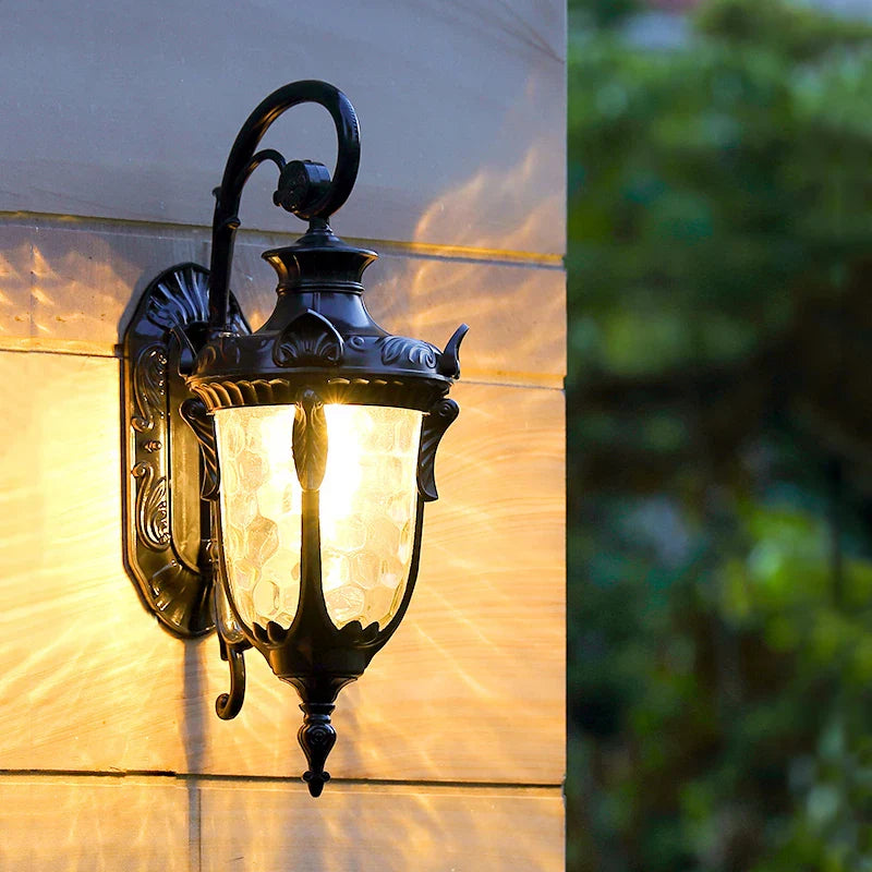 Europe Retro Outdoor Wall Lamp Waterproof American Style Exterior Garden Light