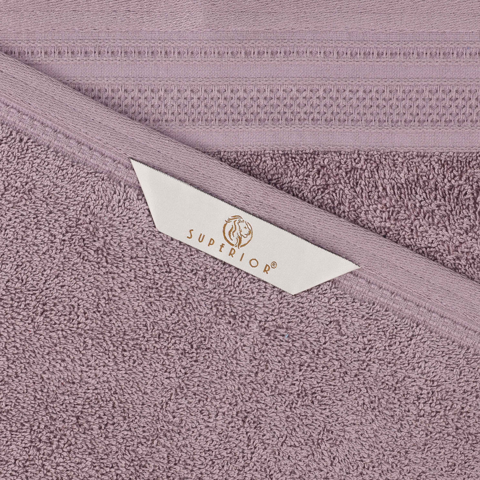 Honeycomb Textured Waffle Border Cotton Bath Towels, Set of 4 - Bath Towel by Superior Brand