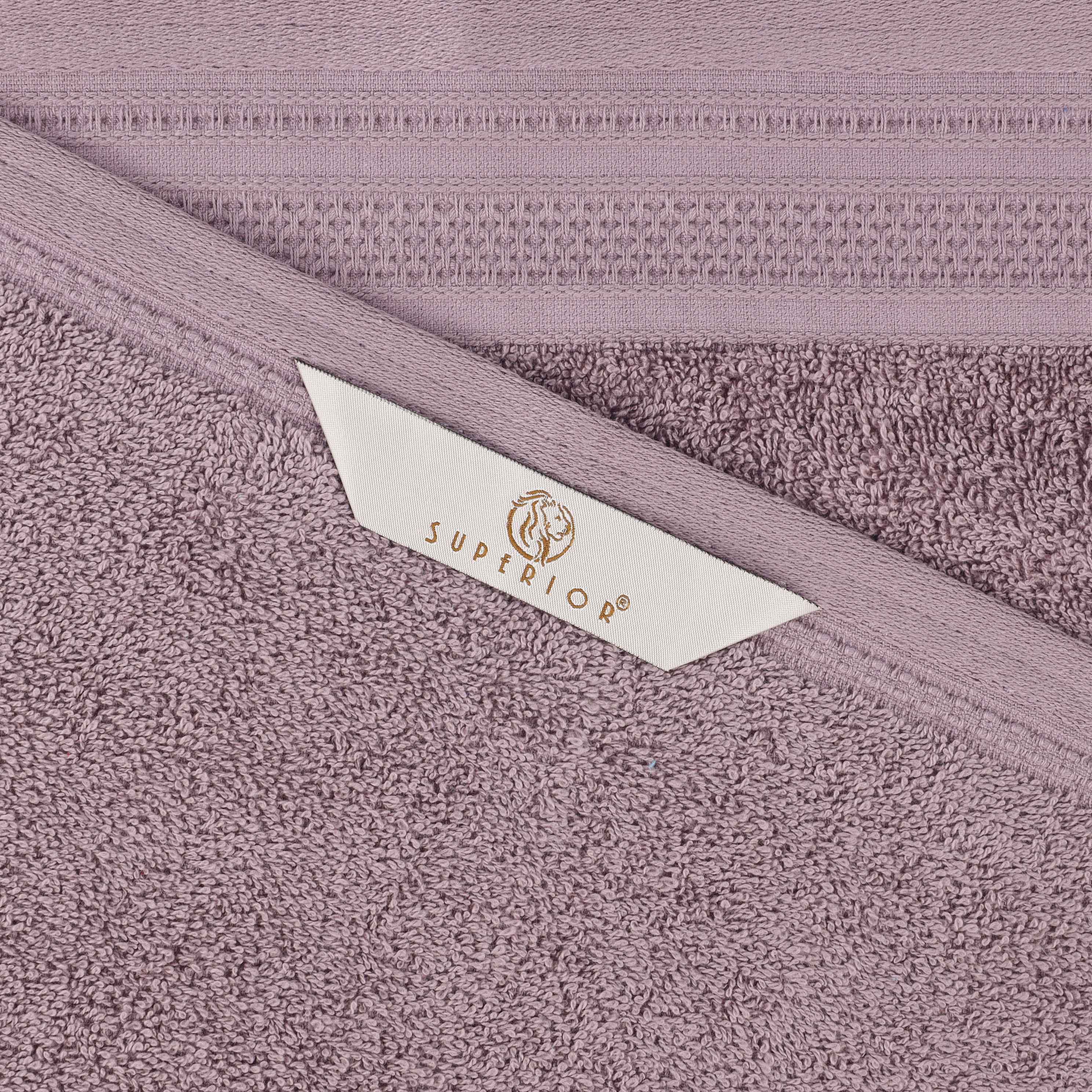 Honeycomb Textured Waffle Border Cotton Bath Towels, Set of 4 - Bath Towel by Superior Brand