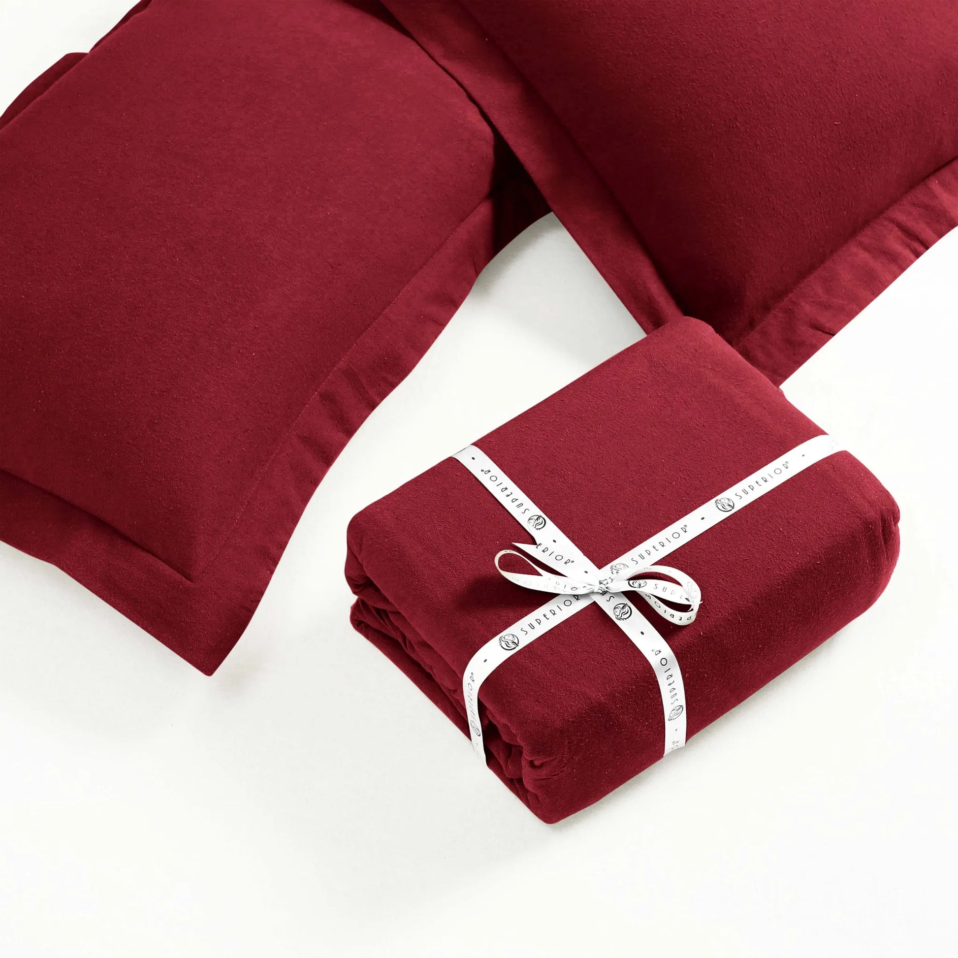 Flannel Cotton Modern Solid Fuzzy Duvet Cover Set With Pillow Shams - Duvet Cover Set by Superior Brand