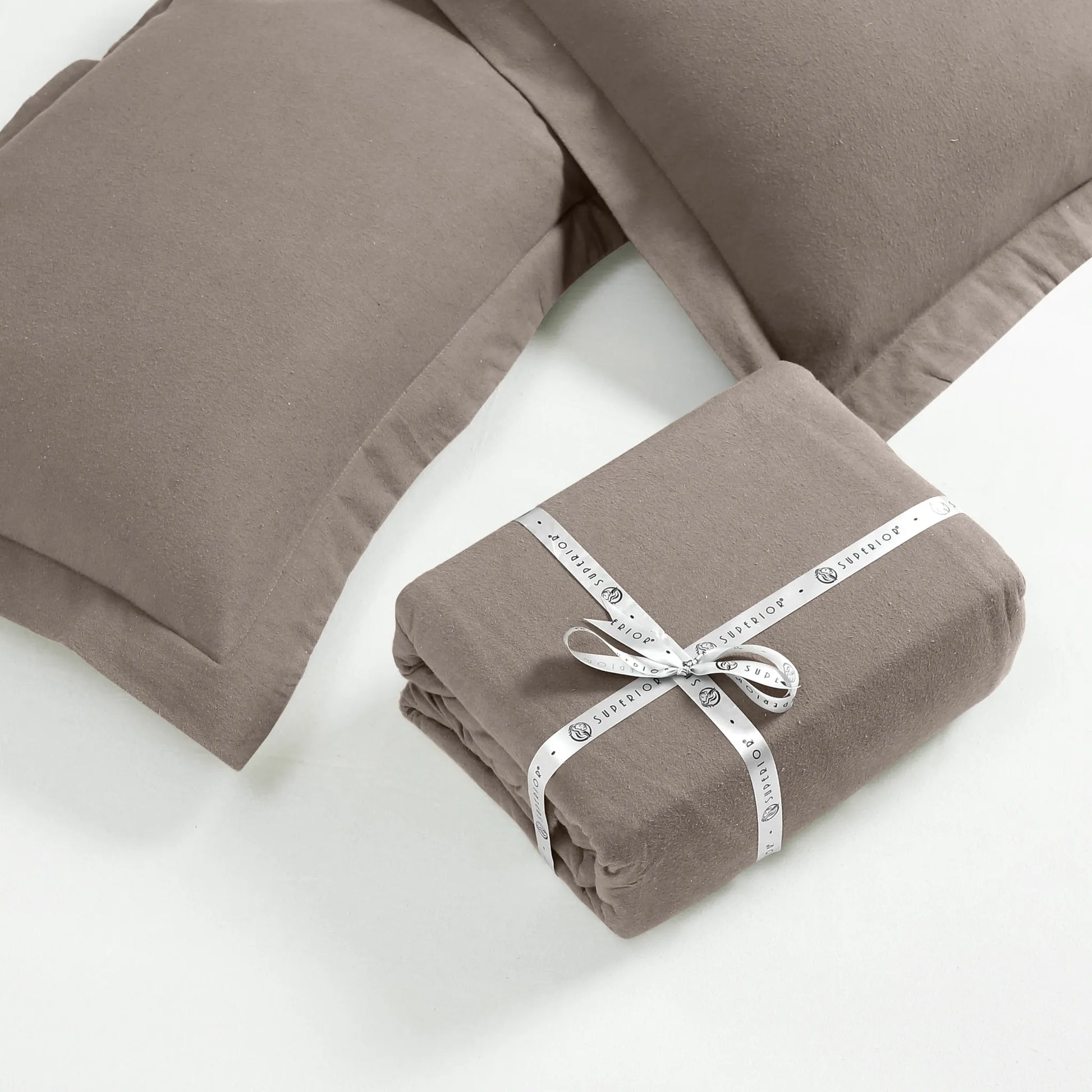 Flannel Cotton Modern Solid Fuzzy Duvet Cover Set With Pillow Shams - Duvet Cover Set by Superior Brand