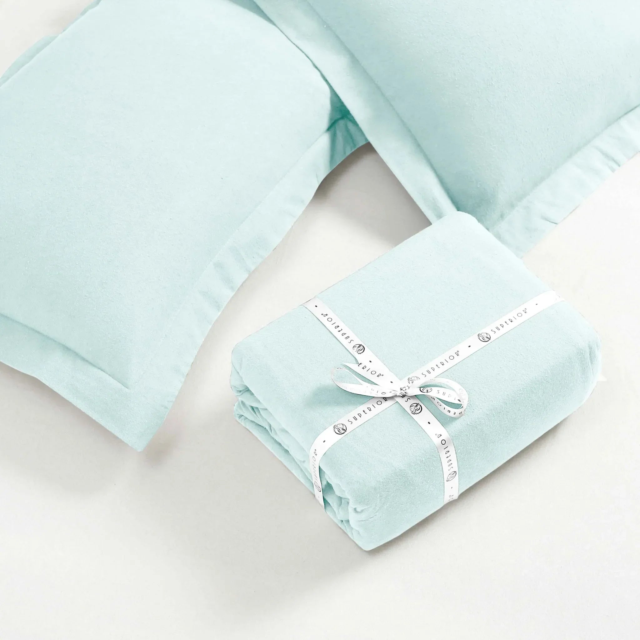 Flannel Cotton Modern Solid Fuzzy Duvet Cover Set With Pillow Shams - Duvet Cover Set by Superior Brand