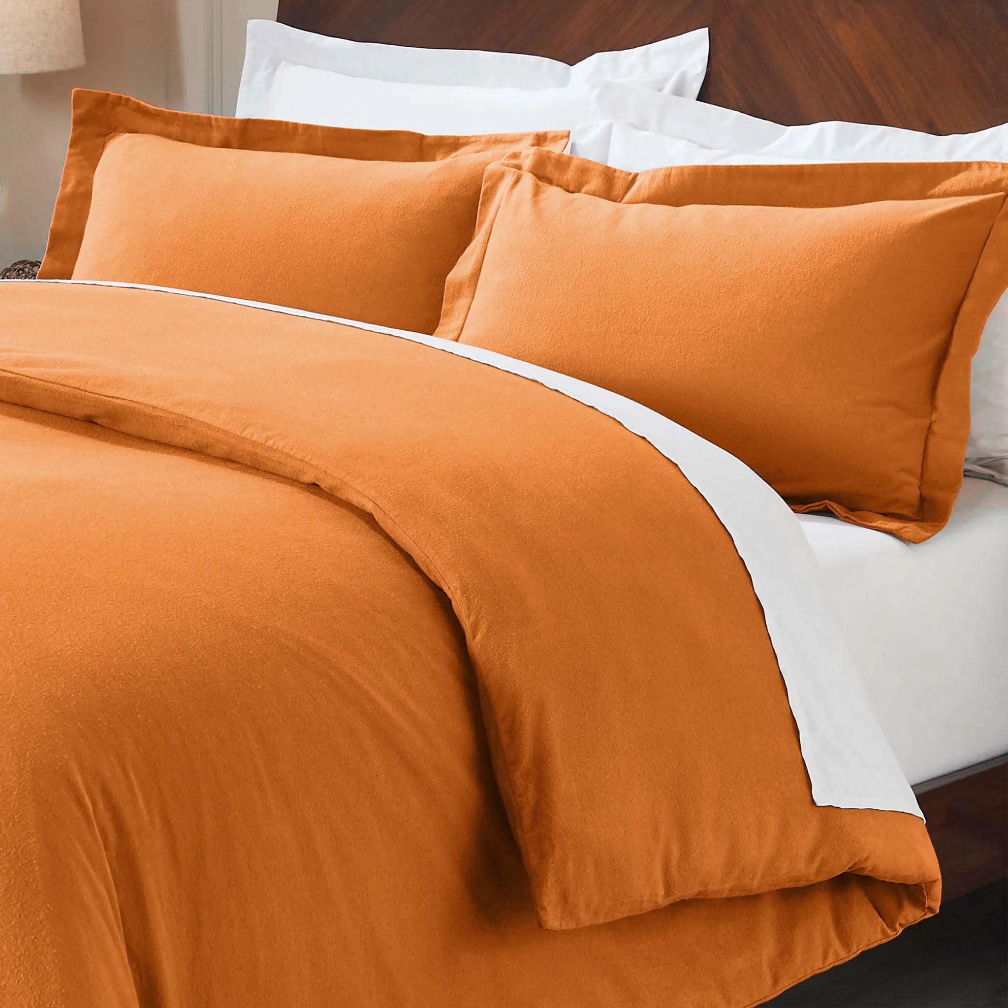 Flannel Cotton Modern Solid Fuzzy Duvet Cover Set With Pillow Shams - Duvet Cover Set by Superior Brand