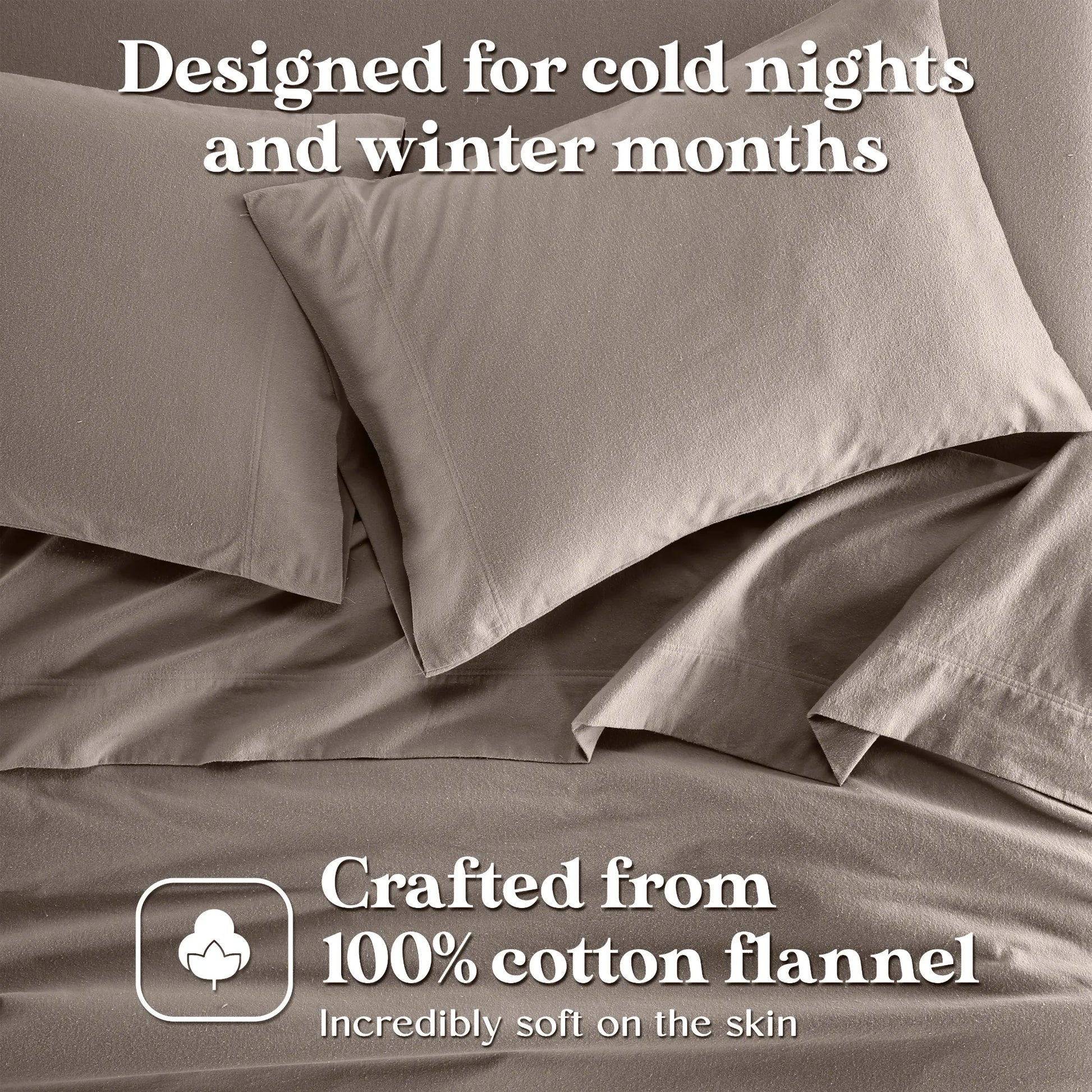 Solid Flannel Cotton Soft Fuzzy Pillowcases, Set of 2 - Pillowcases by Superior Brand