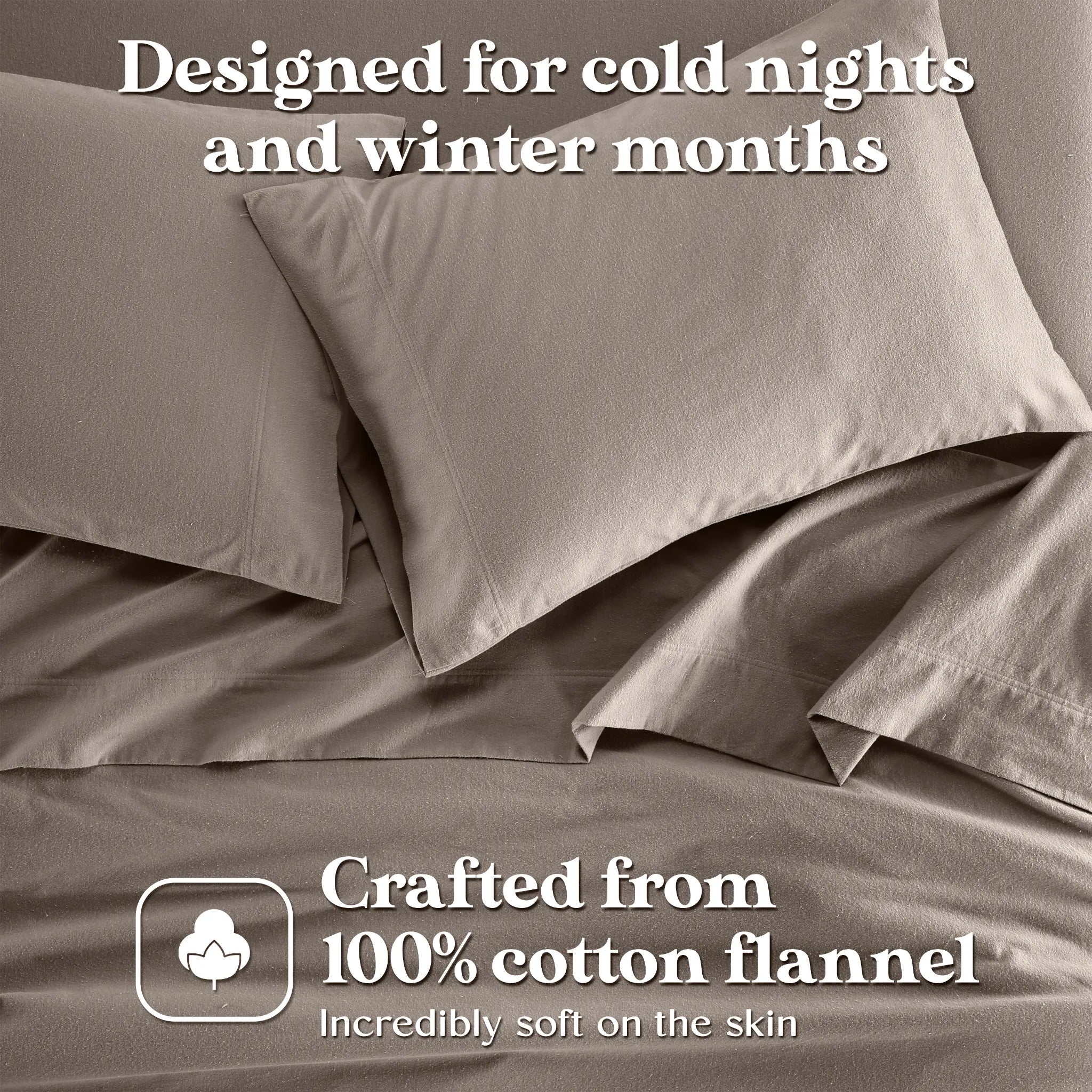 Solid Flannel Cotton Soft Fuzzy Pillowcases, Set of 2 - Pillowcases by Superior Brand