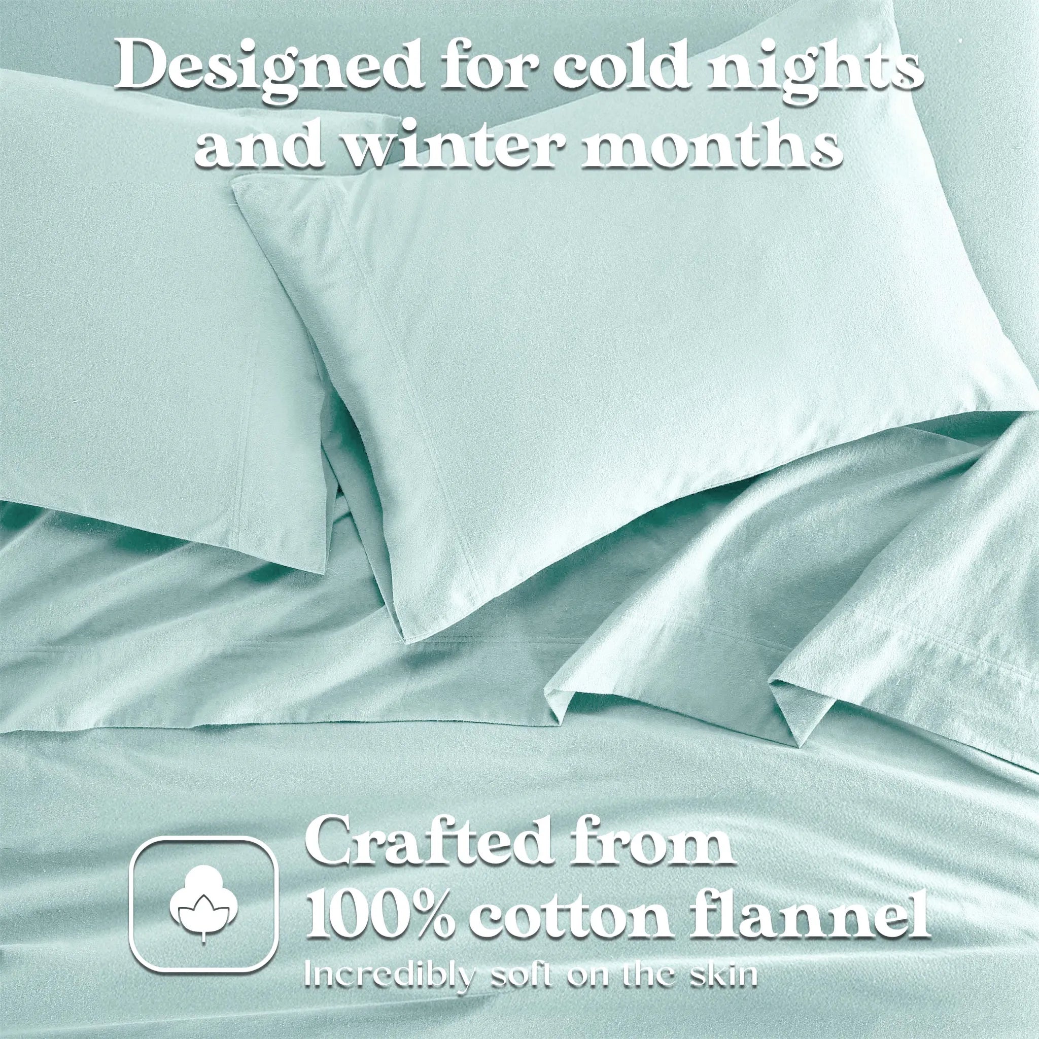 Solid Flannel Cotton Soft Fuzzy Pillowcases, Set of 2 - Pillowcases by Superior Brand