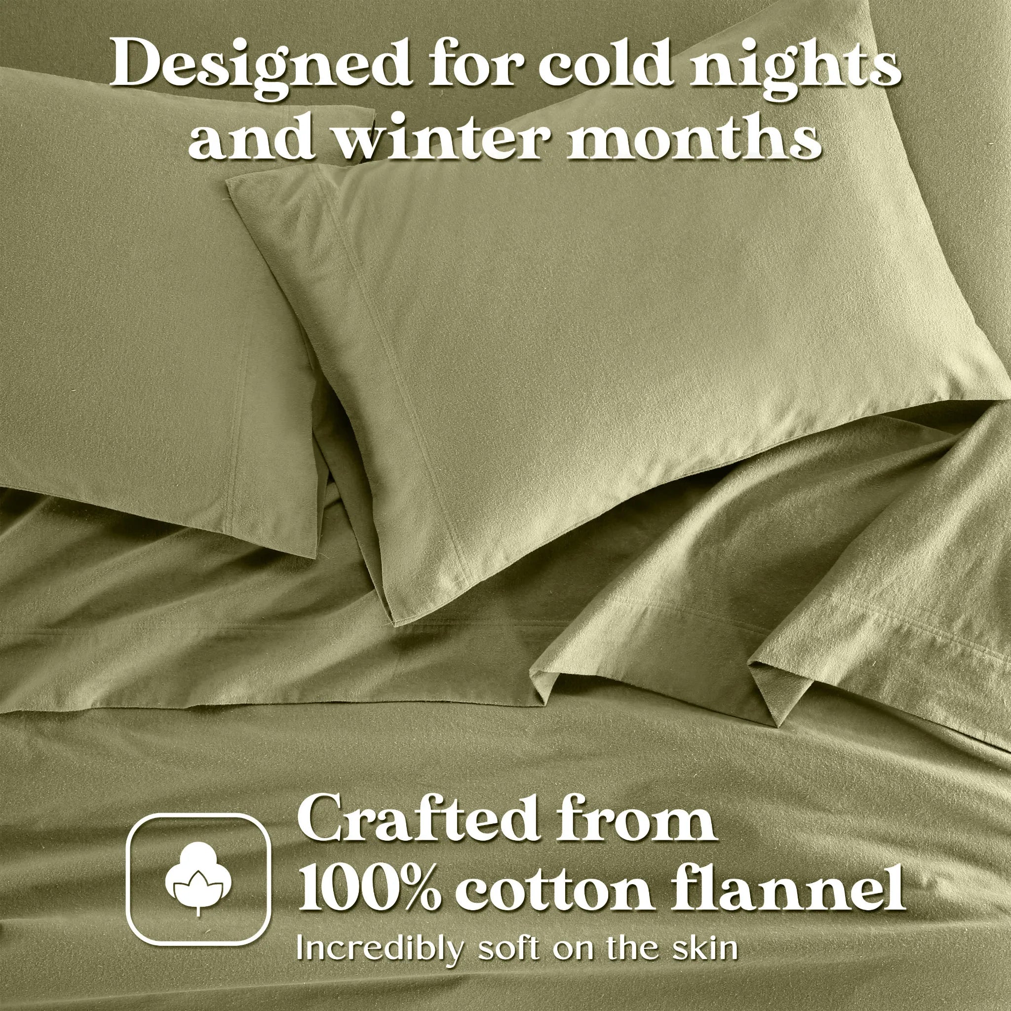 Solid Flannel Cotton Soft Fuzzy Pillowcases, Set of 2 - Pillowcases by Superior Brand