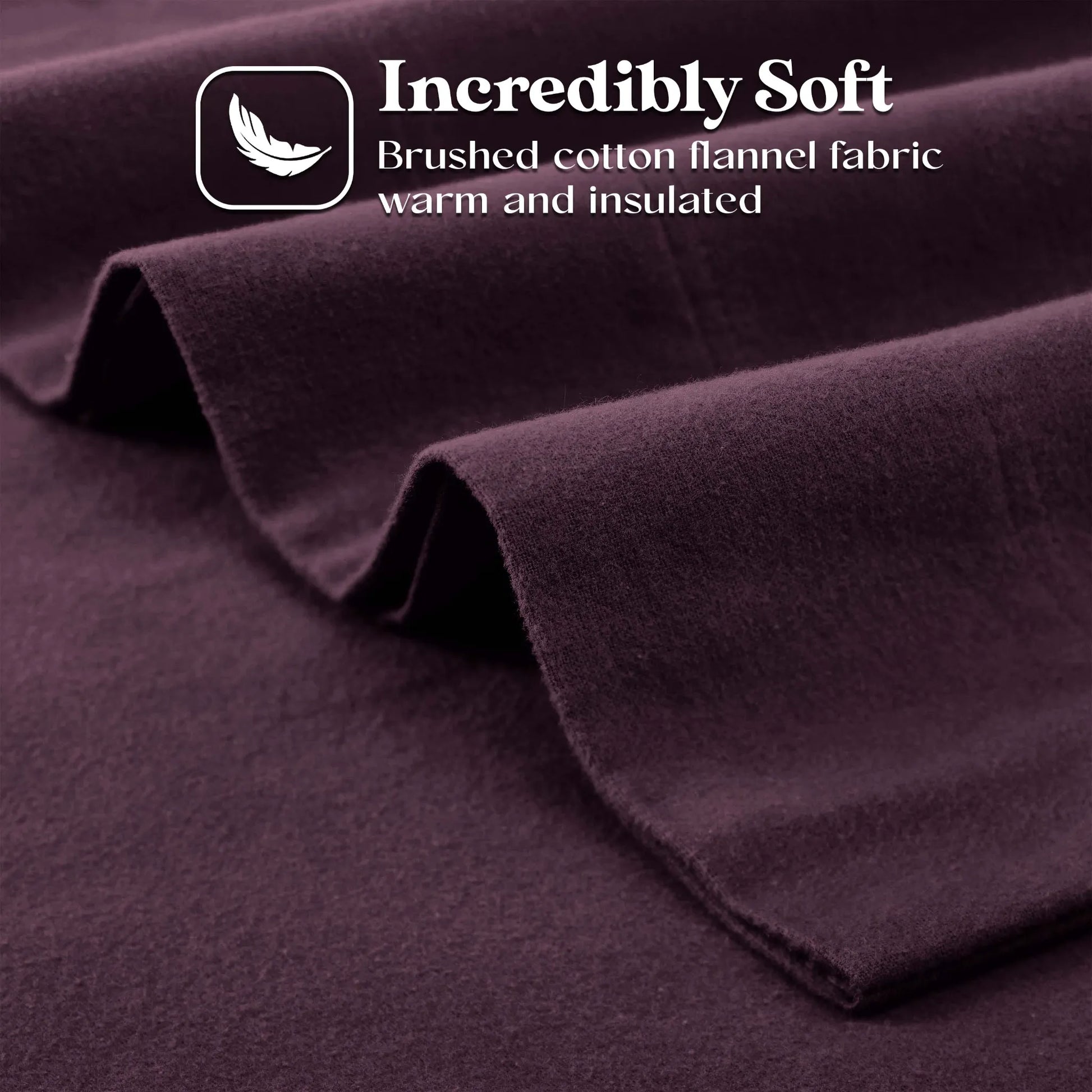 100% Cotton Flannel Solid Deep Pocket Bed Sheet Set - Sheet Set by Superior Brand