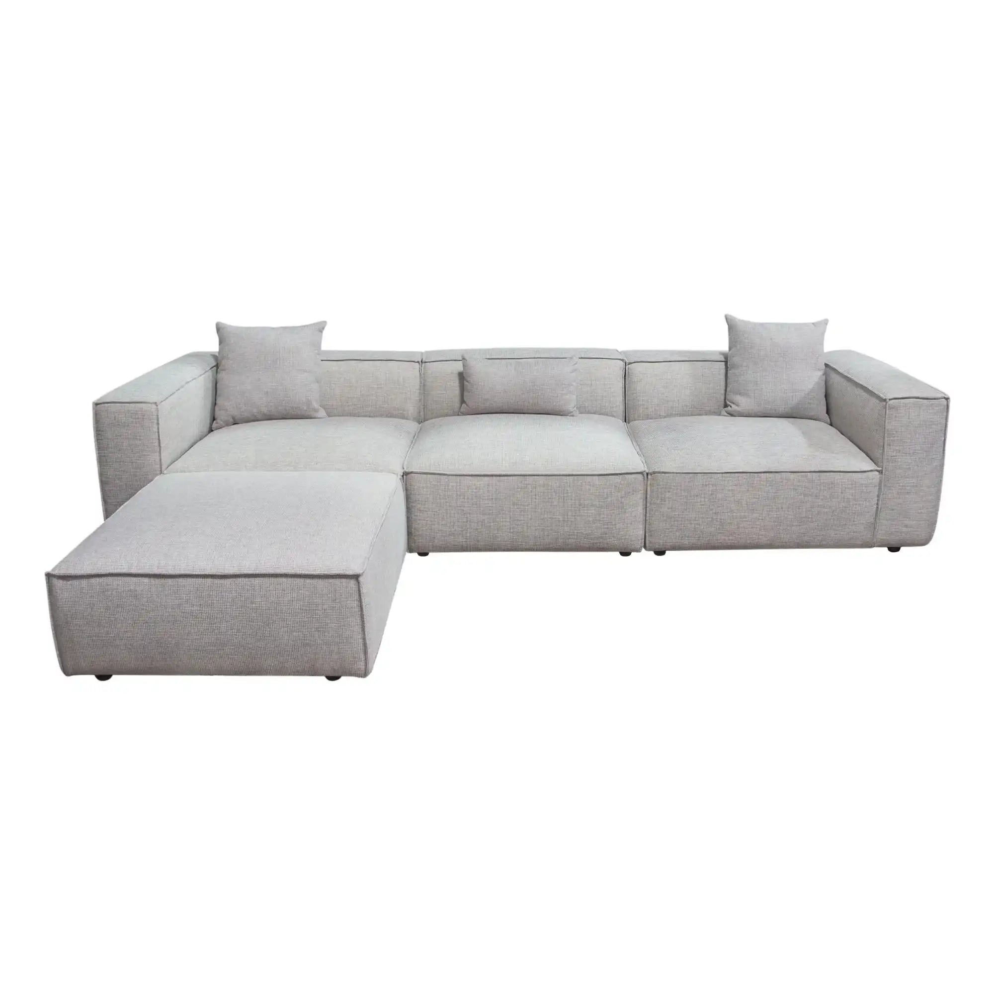 Vice Reversible 4 Piece Sectional – Barley Fabric