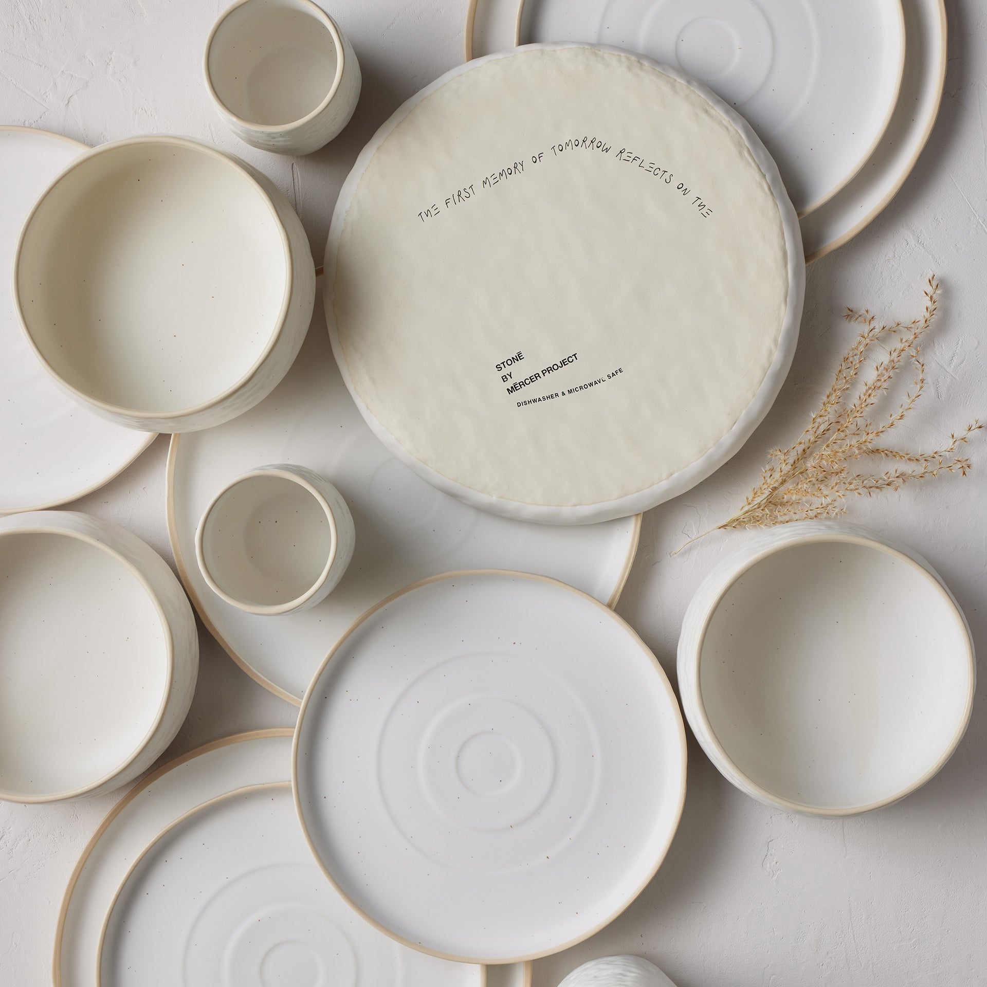 Shosai Stoneware Dinnerware Set - White Speckled