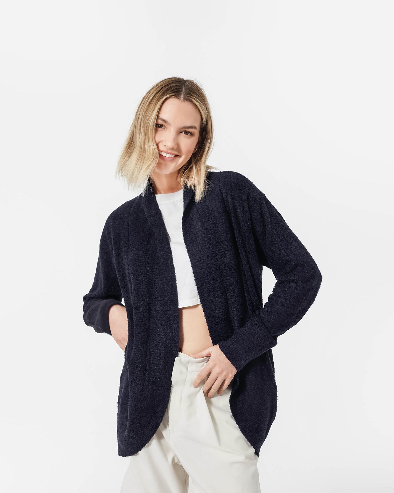 Cloud Cool Relaxed Open Front Cardigan