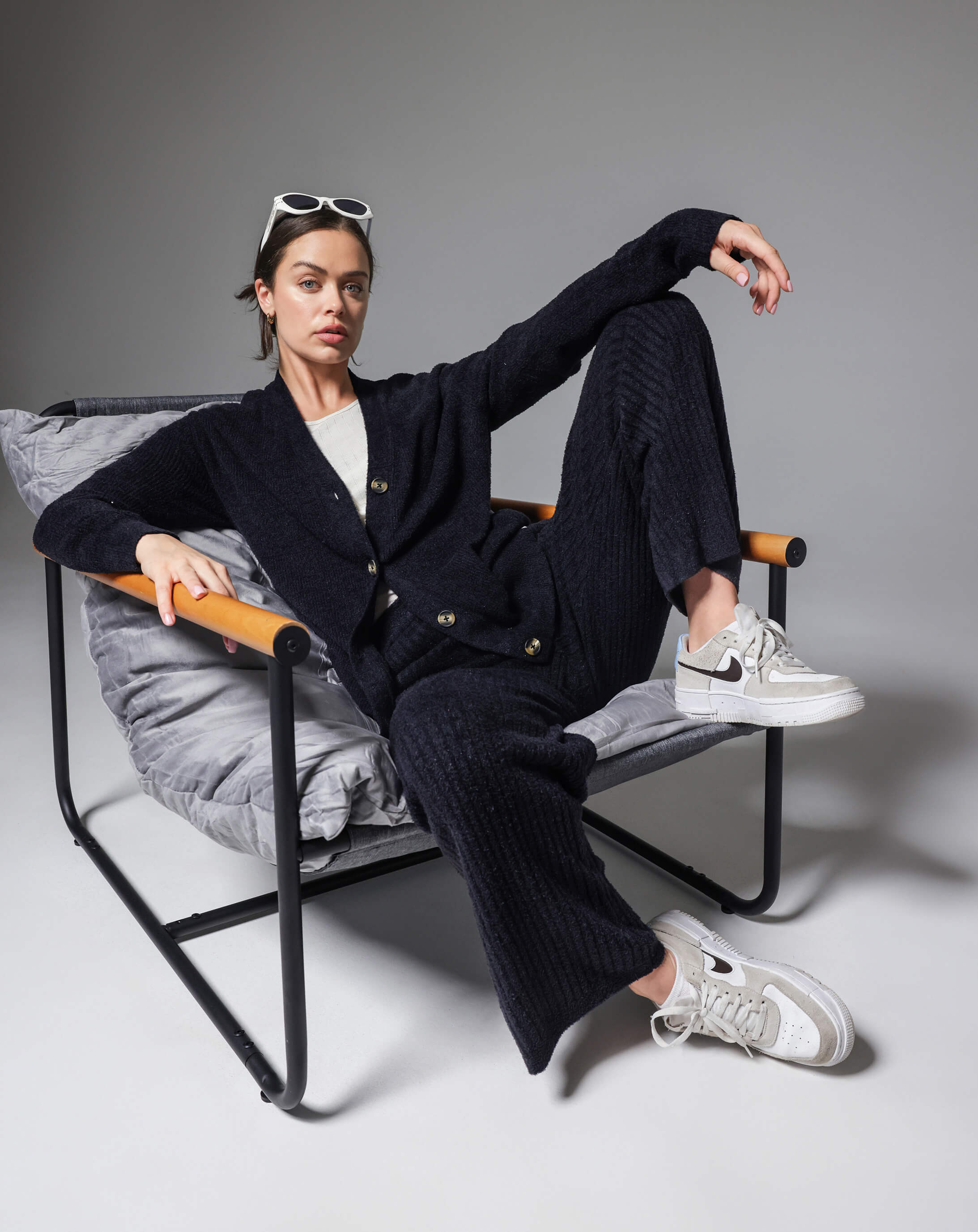 Cloud Cool Oversized Ribbed Buttoned Cardigan