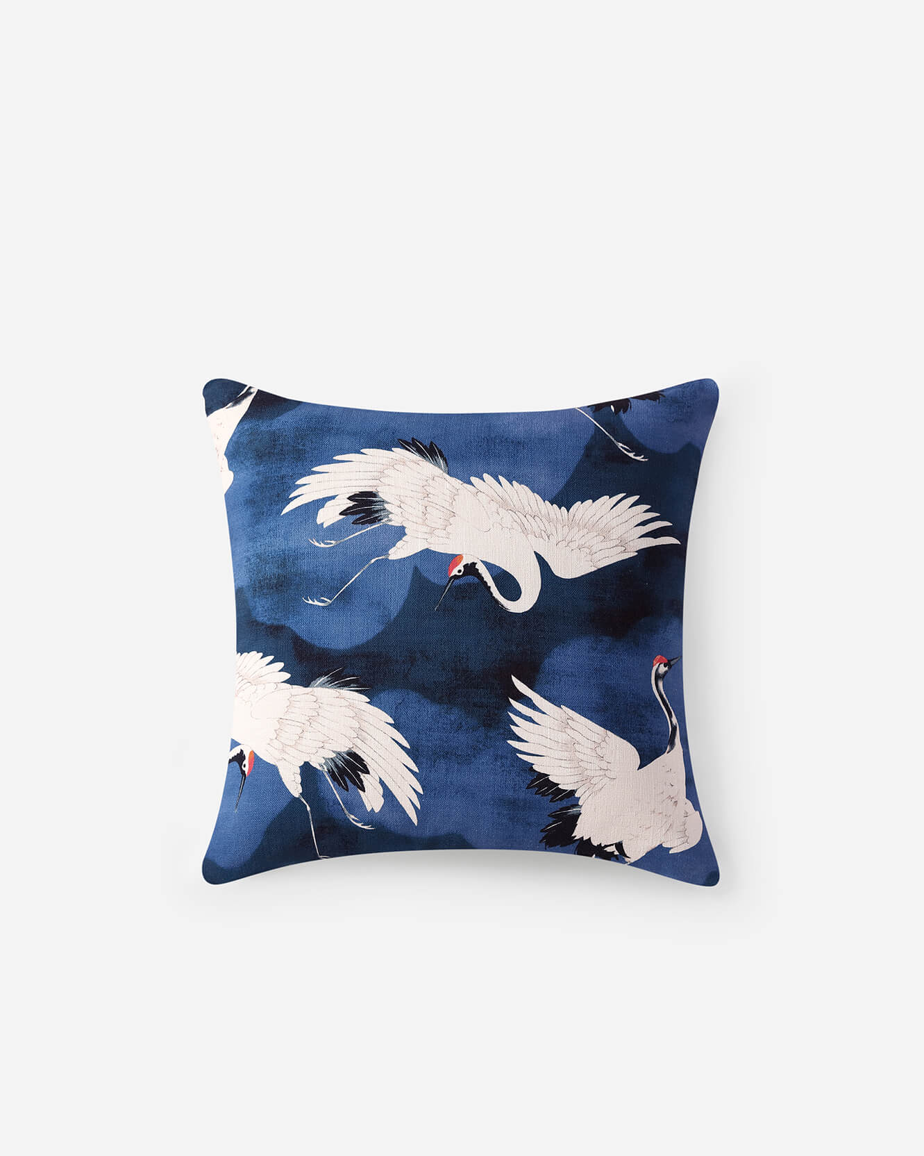 Crane in the Clouds Throw Pillow