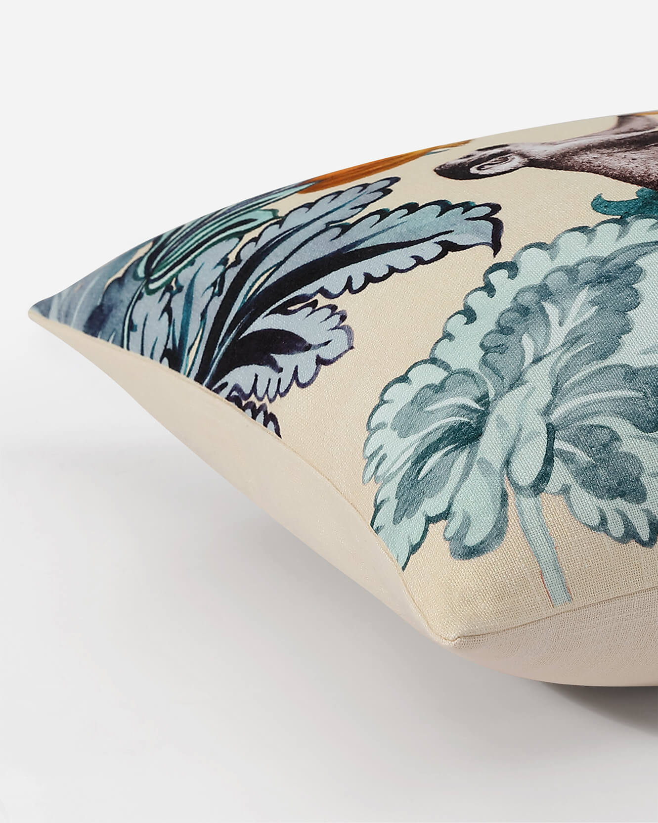 Damask Monkey Throw Pillow