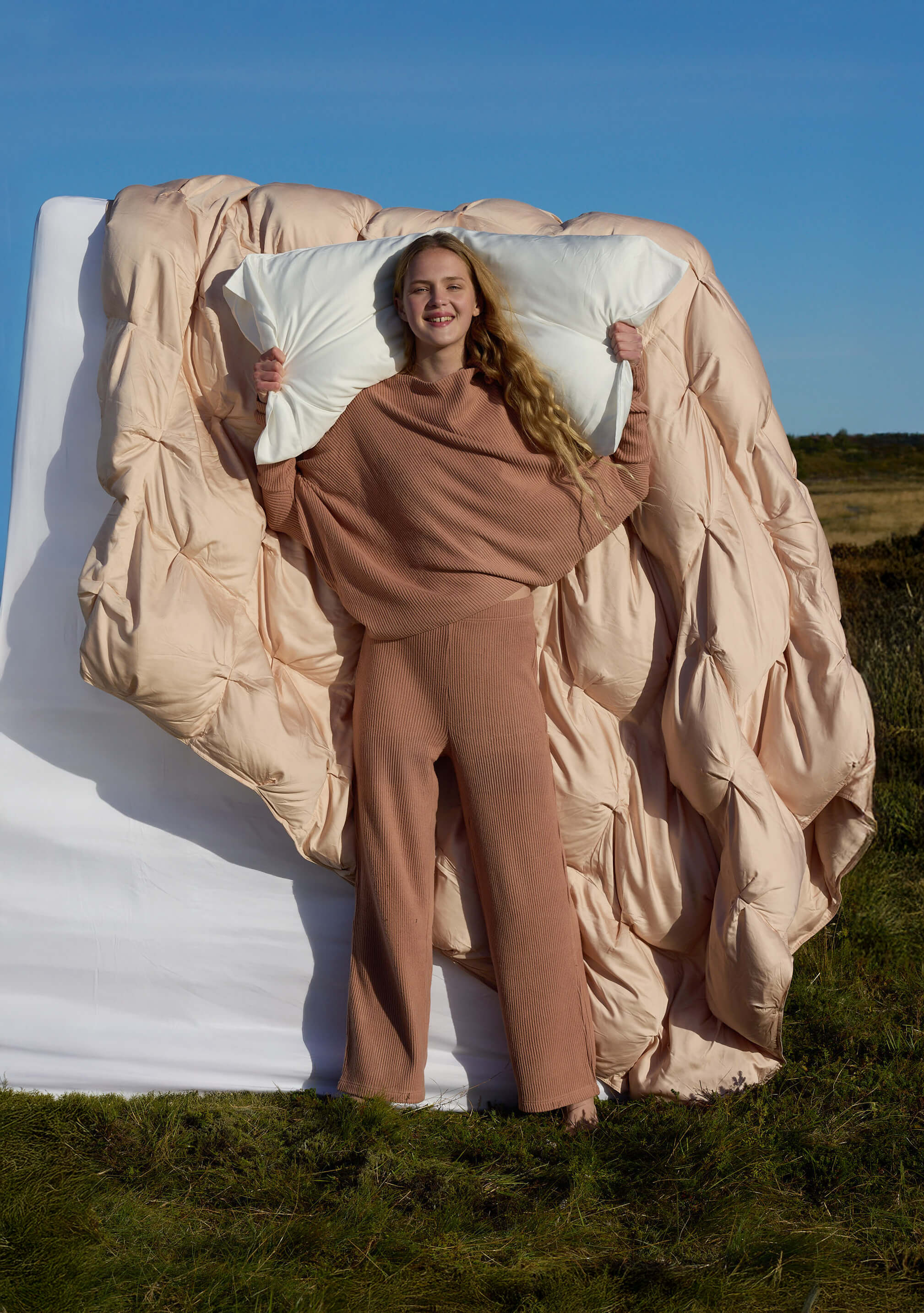 Cloud Knit Wide Leg Pants