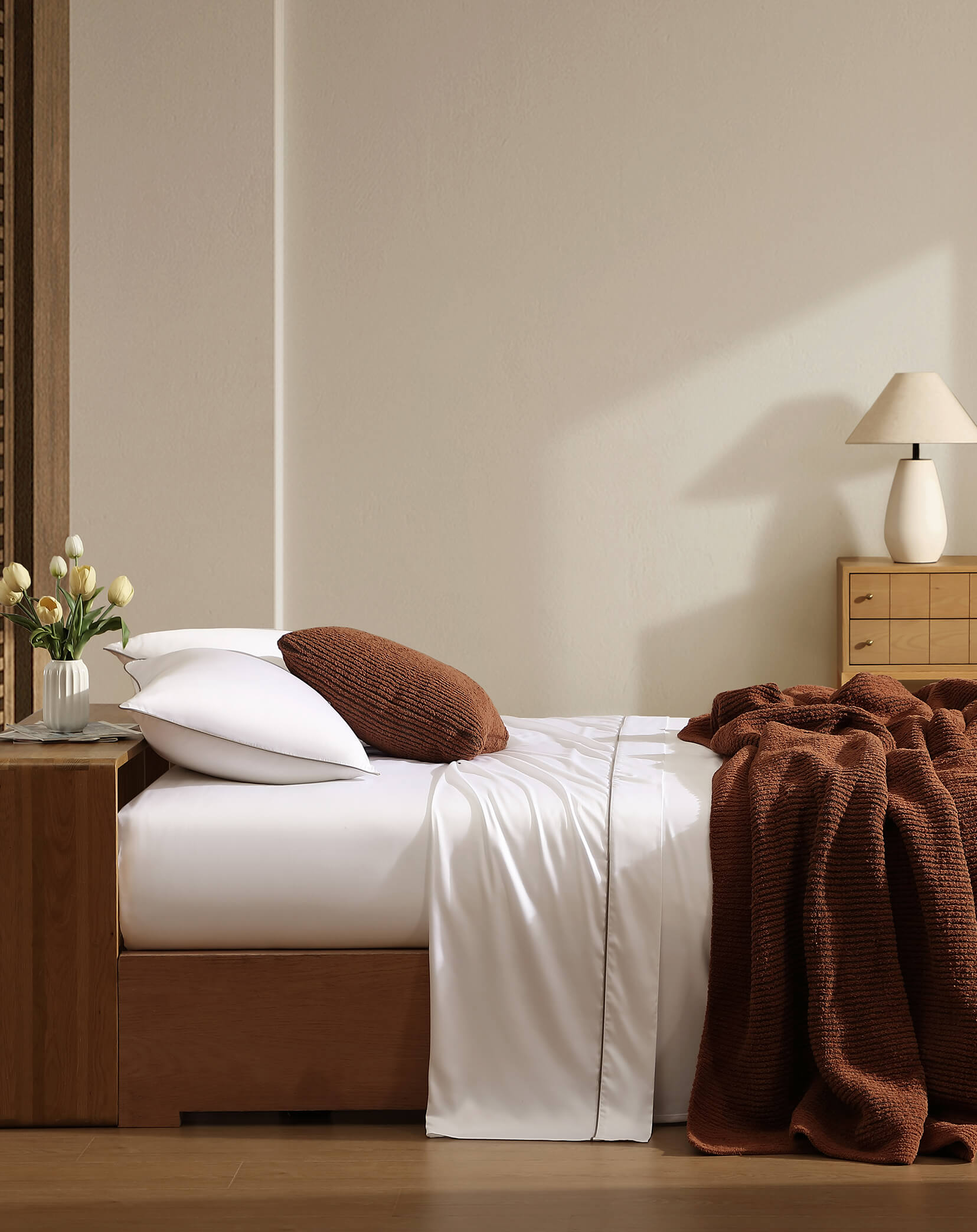 Luxe Bamboo Sham Set with Piping