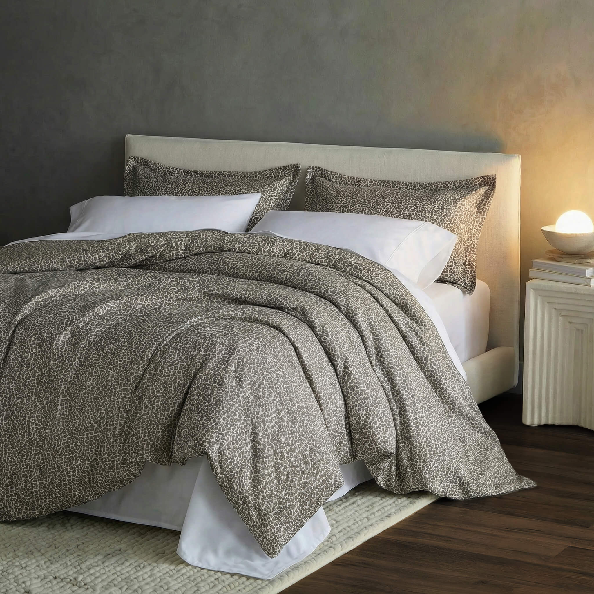 Silky Lyocell Leopard Print Duvet Cover