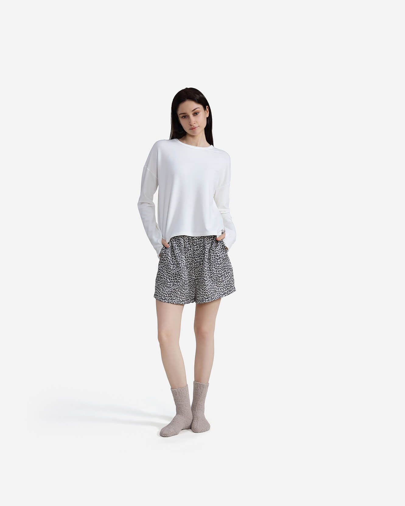 Silky Lyocell Leopard Print Boxer Shorts