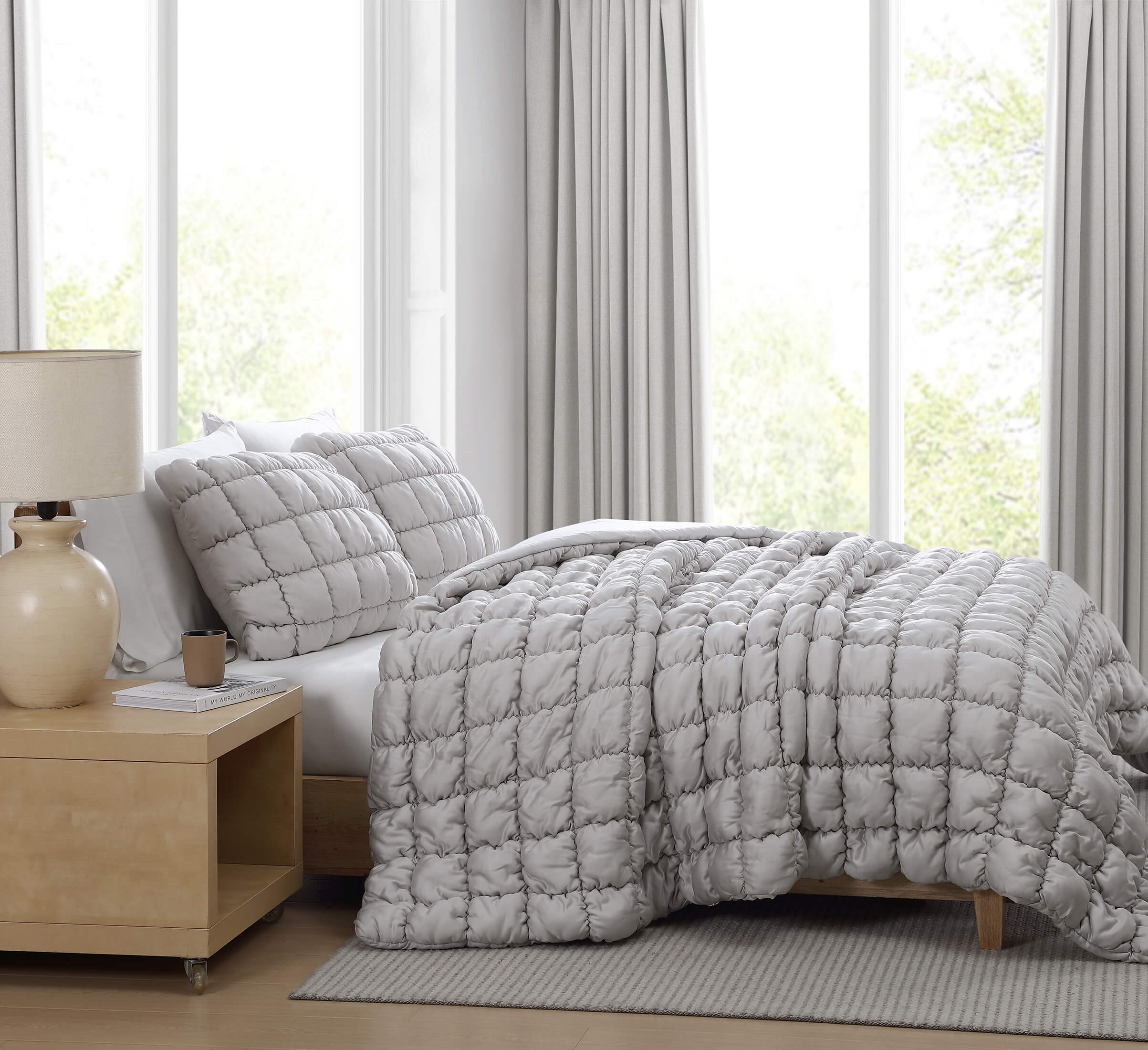 Silky Lyocell Puff Comforter Bundle