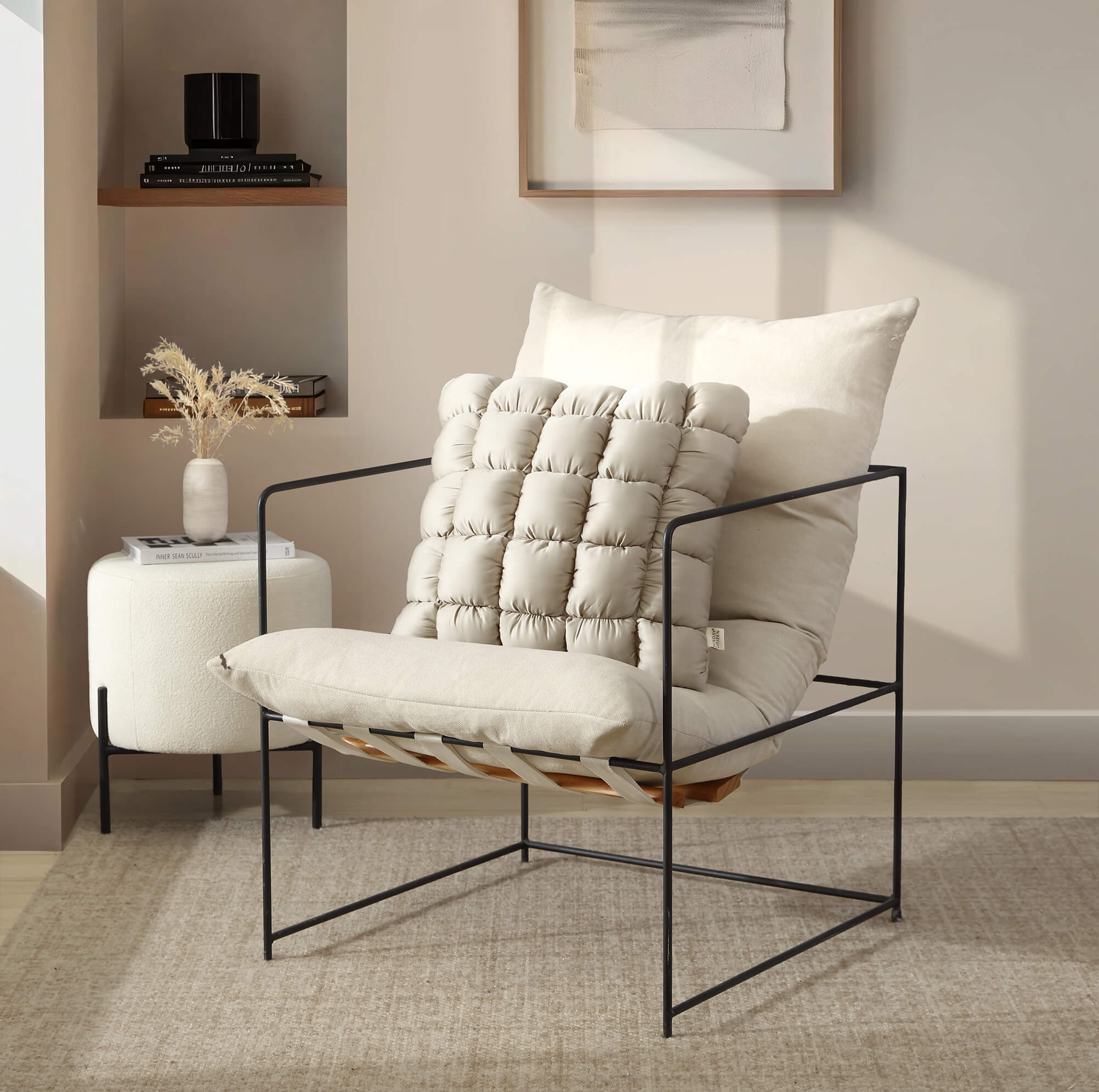 Silky Lyocell Puff Throw Pillow