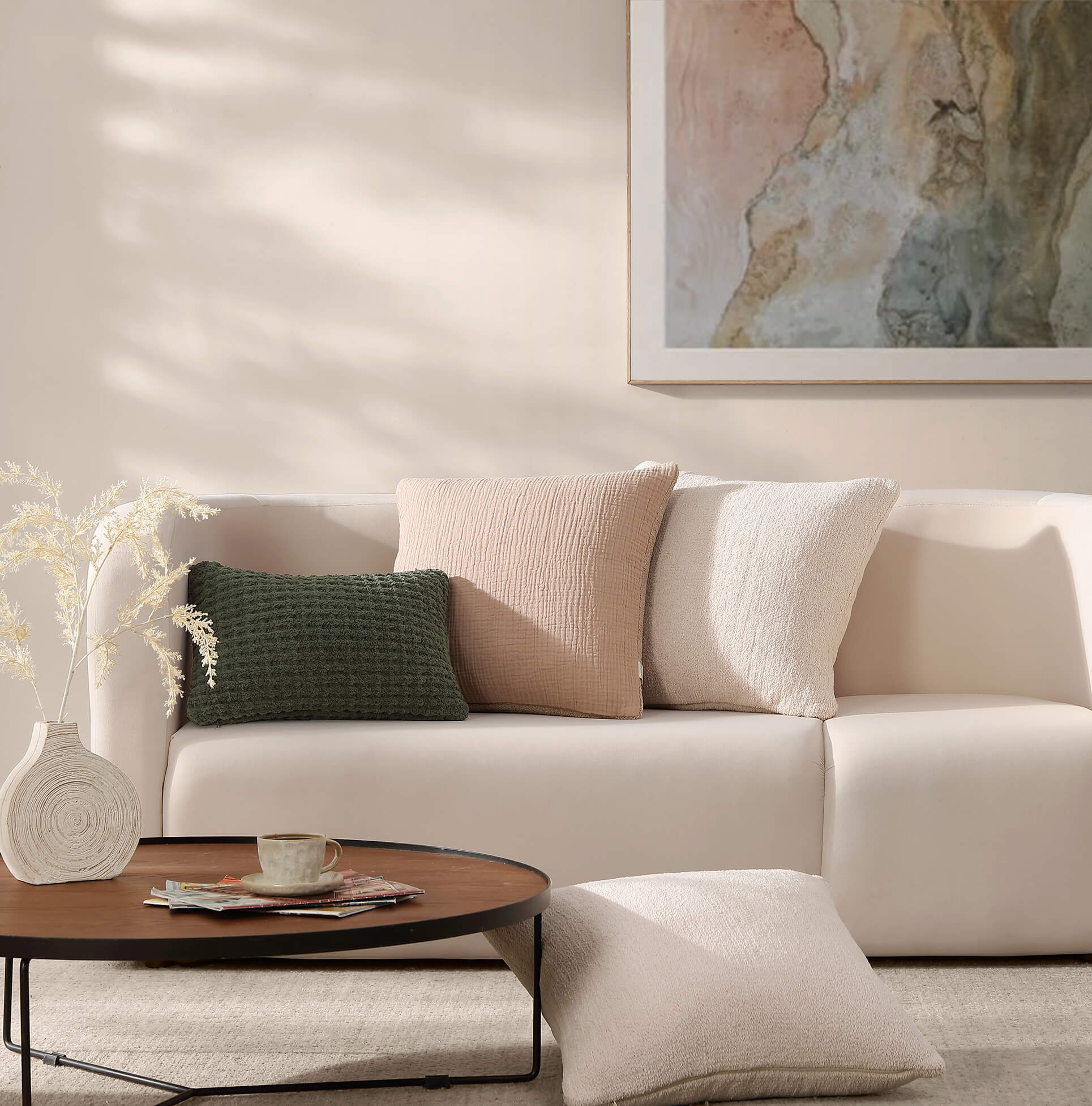 Snug Muslin Throw Pillow | Last Chance