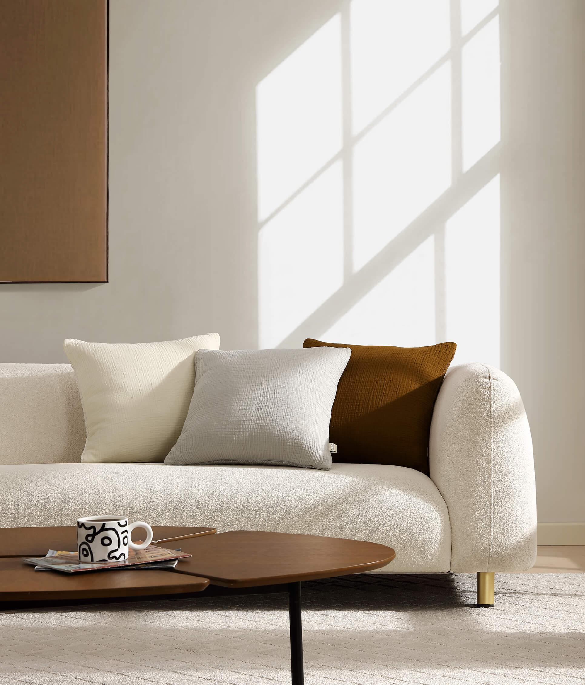 Snug Muslin Throw Pillow | Last Chance