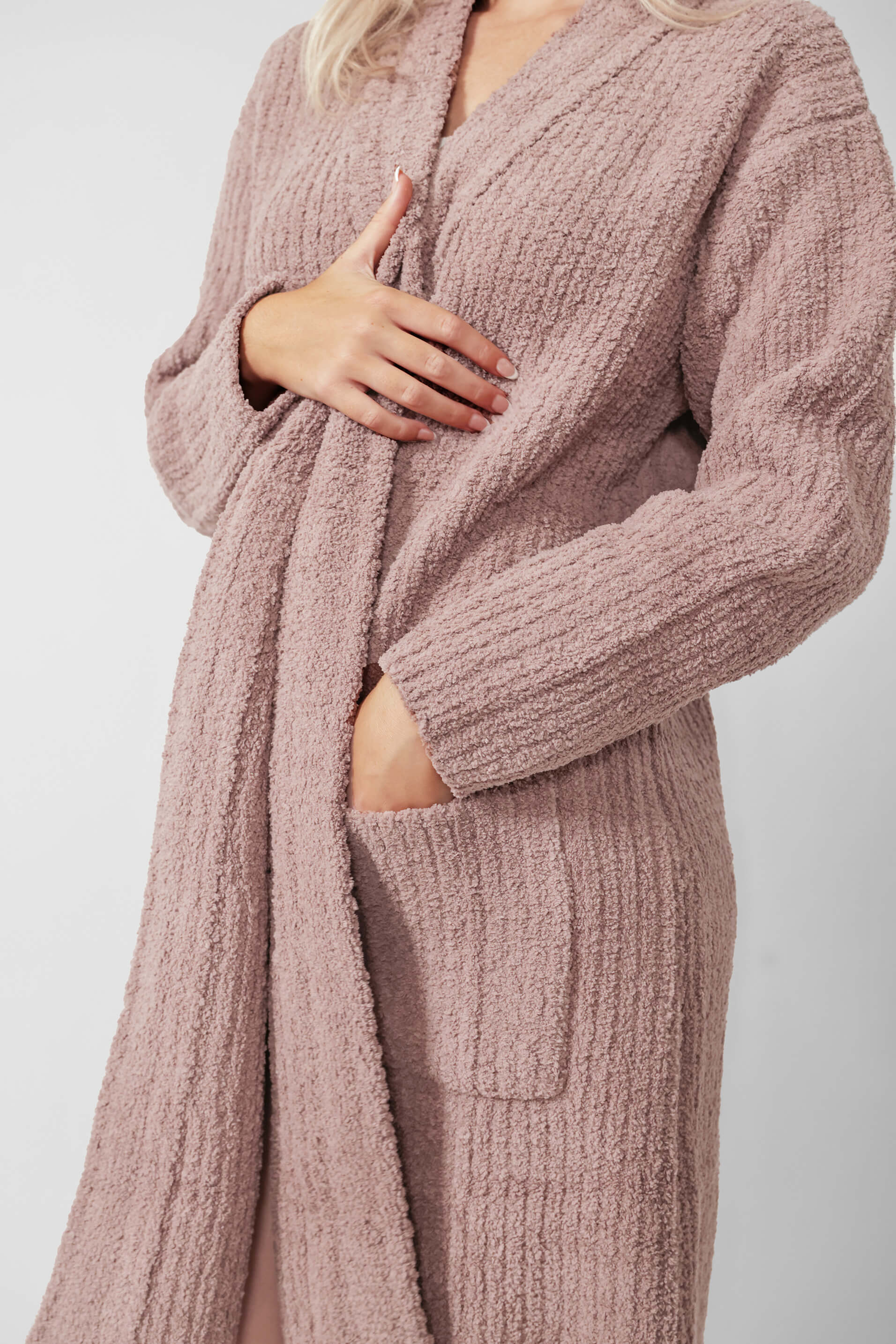 Snug Ribbed Cardigan Robe | Last Chance