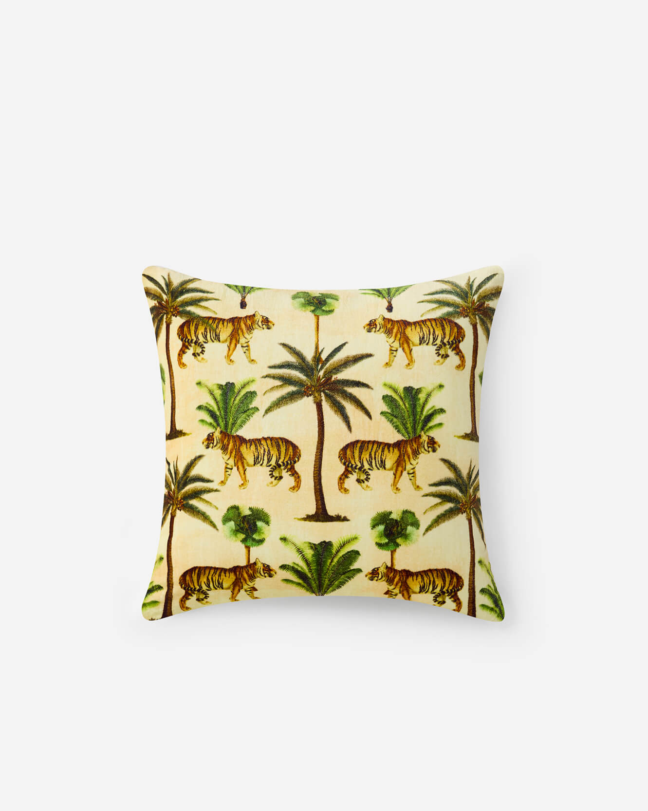 Velvet Tiger Throw Pillow