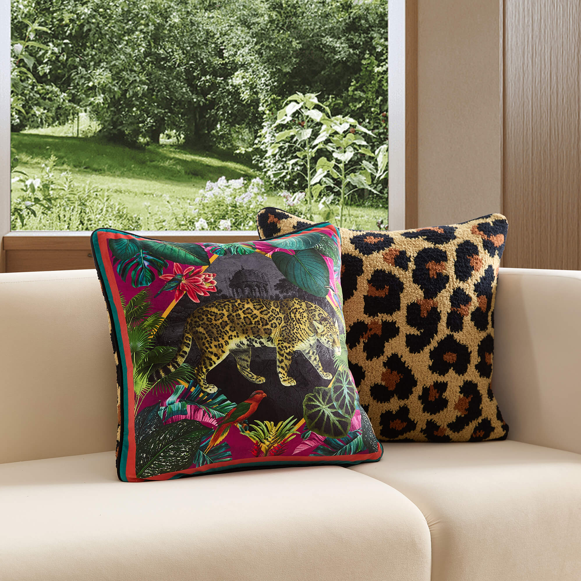 Vintage Leopard Throw Pillow