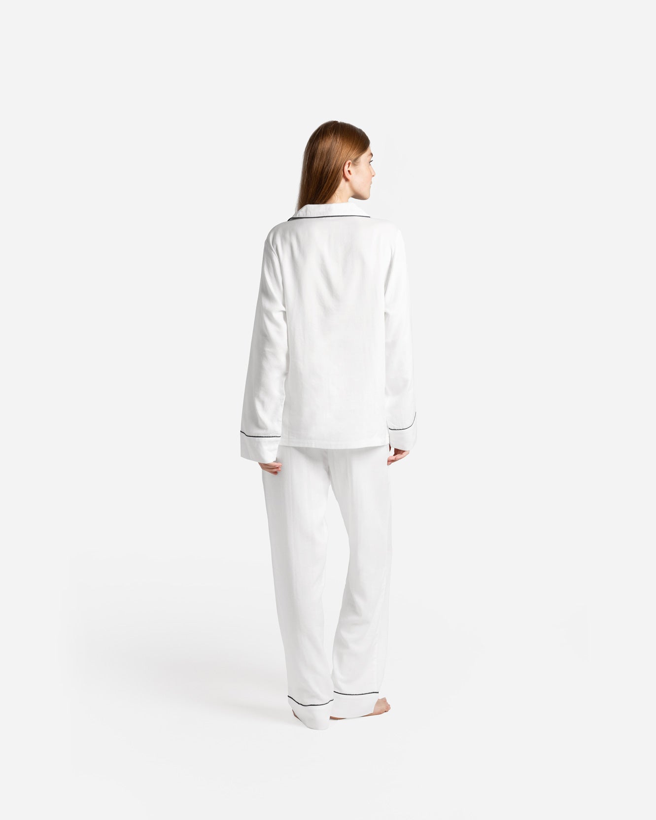 Woven Cotton Long Pajama Set