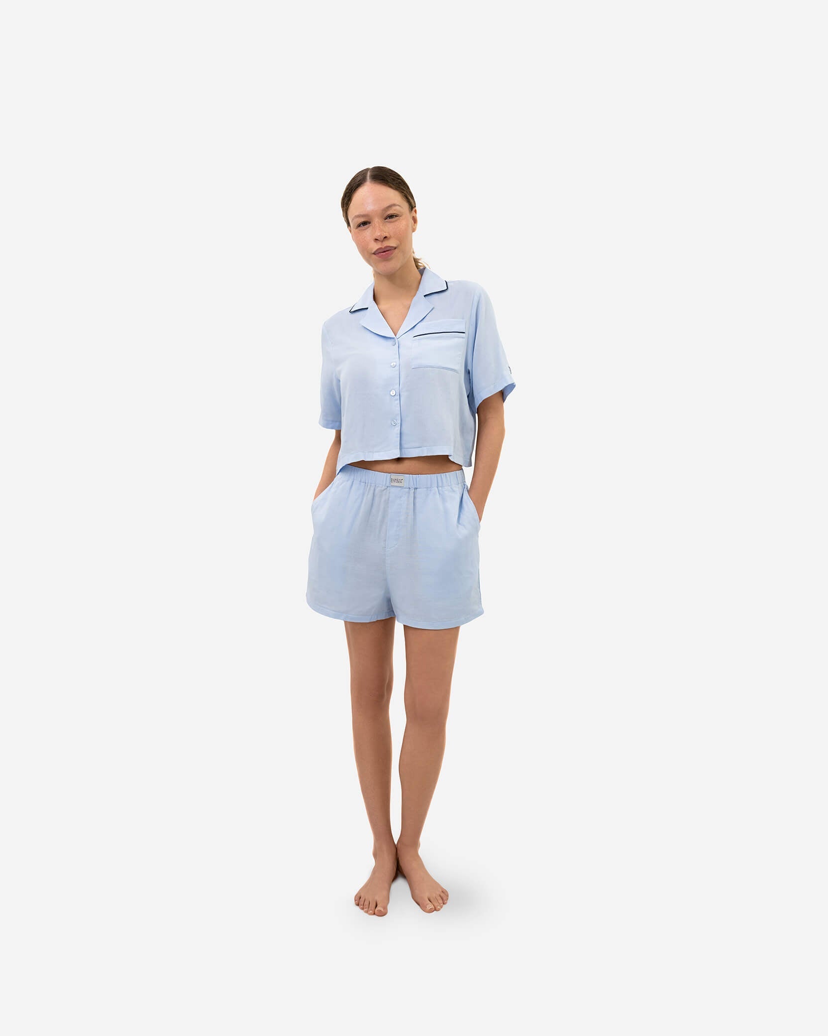 Woven Cotton Short Pajama Set