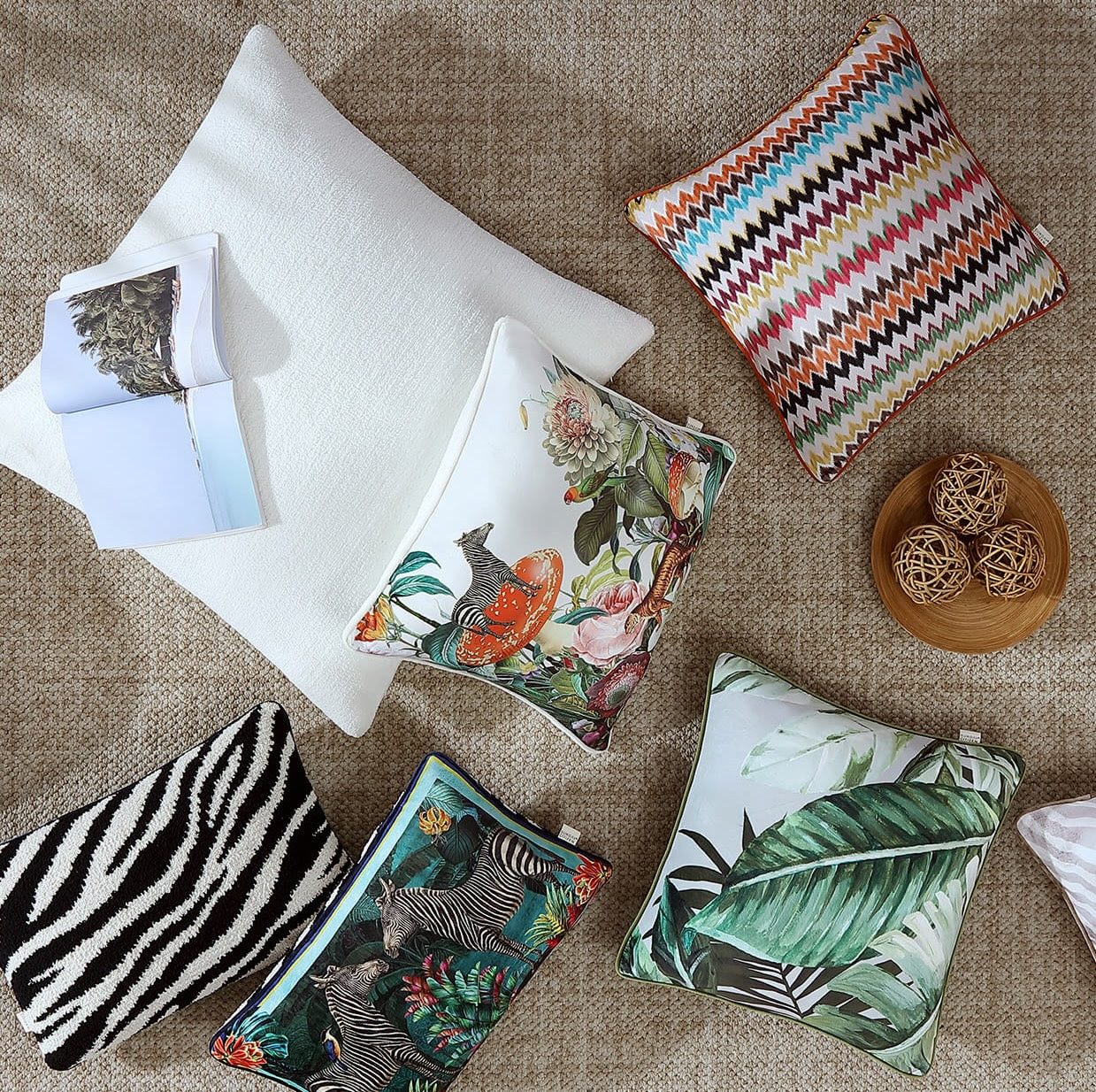 Foliage Greenery Throw Pillow