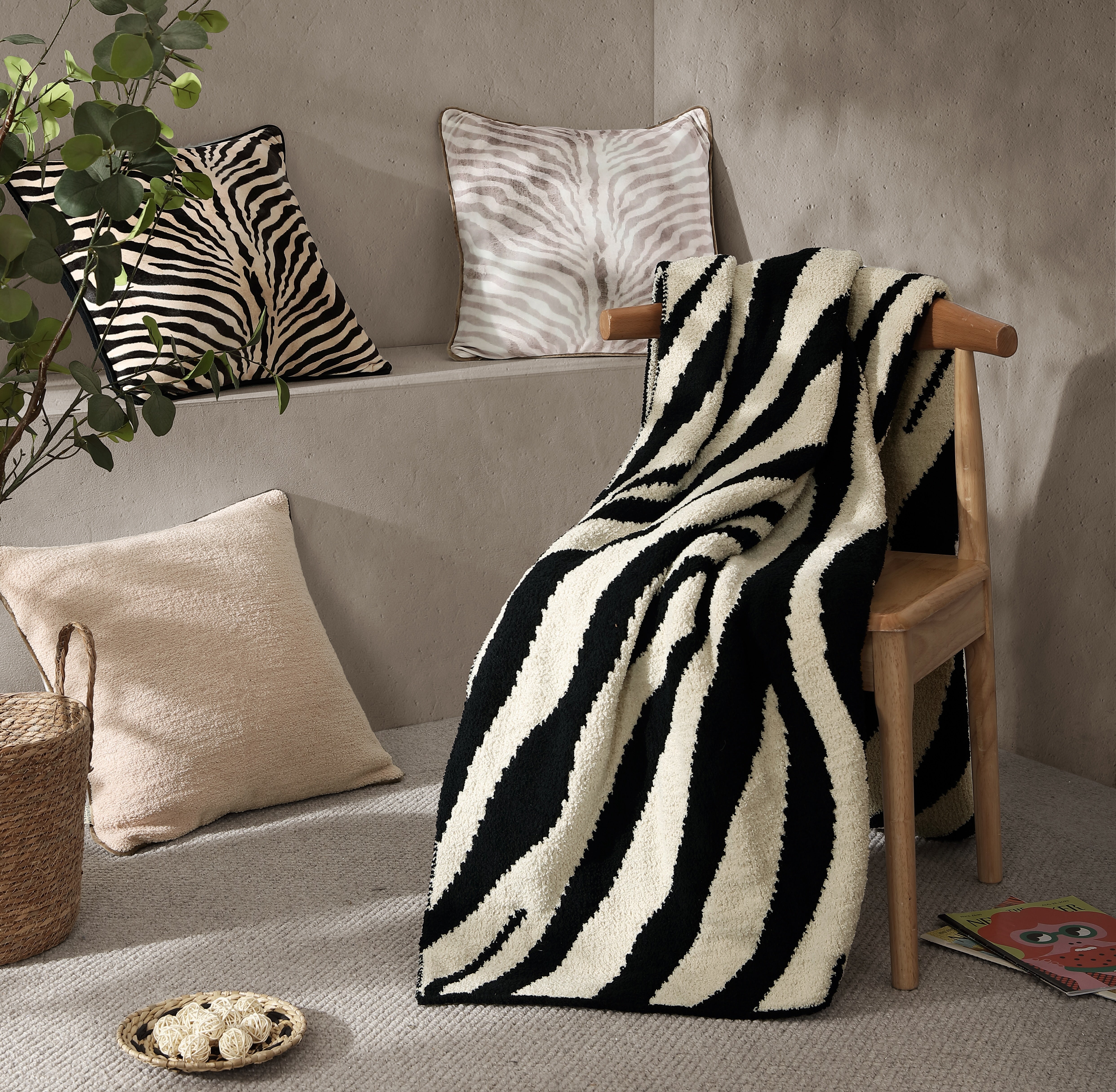 Zebra Throw Pillow