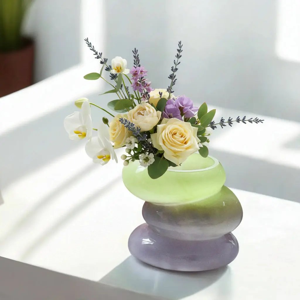 Swirl Lime Vase