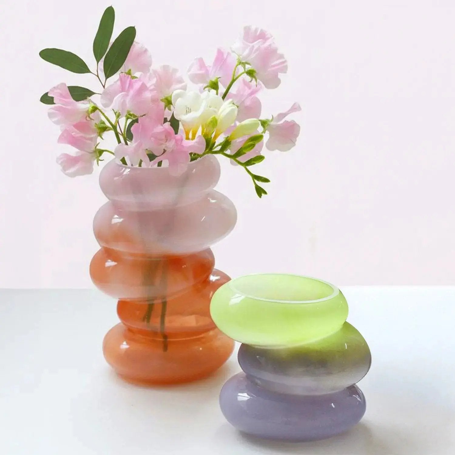 Swirl Lime Vase