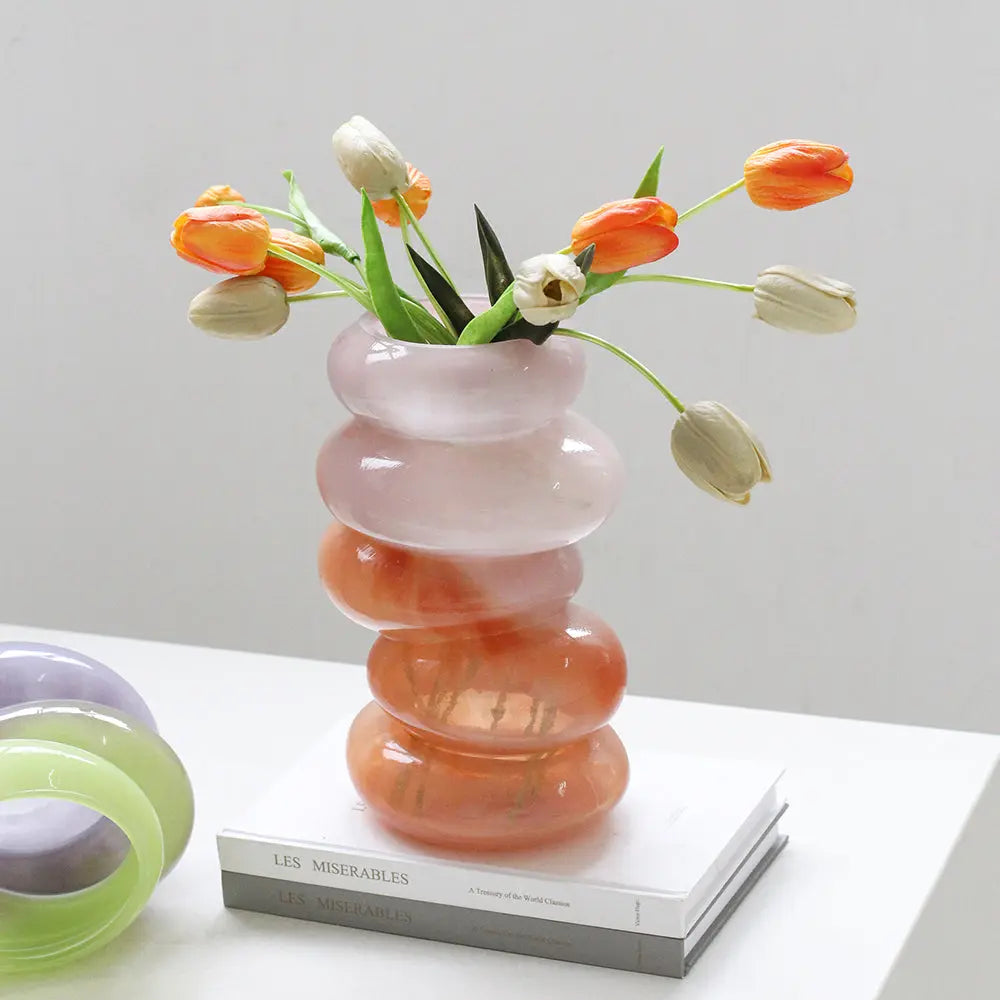Swirl Peach Vase