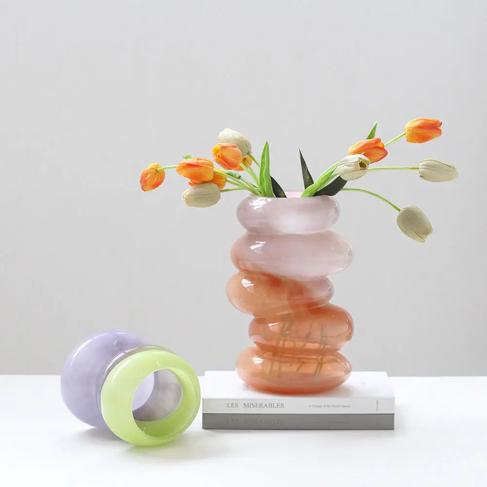 Swirl Peach Vase