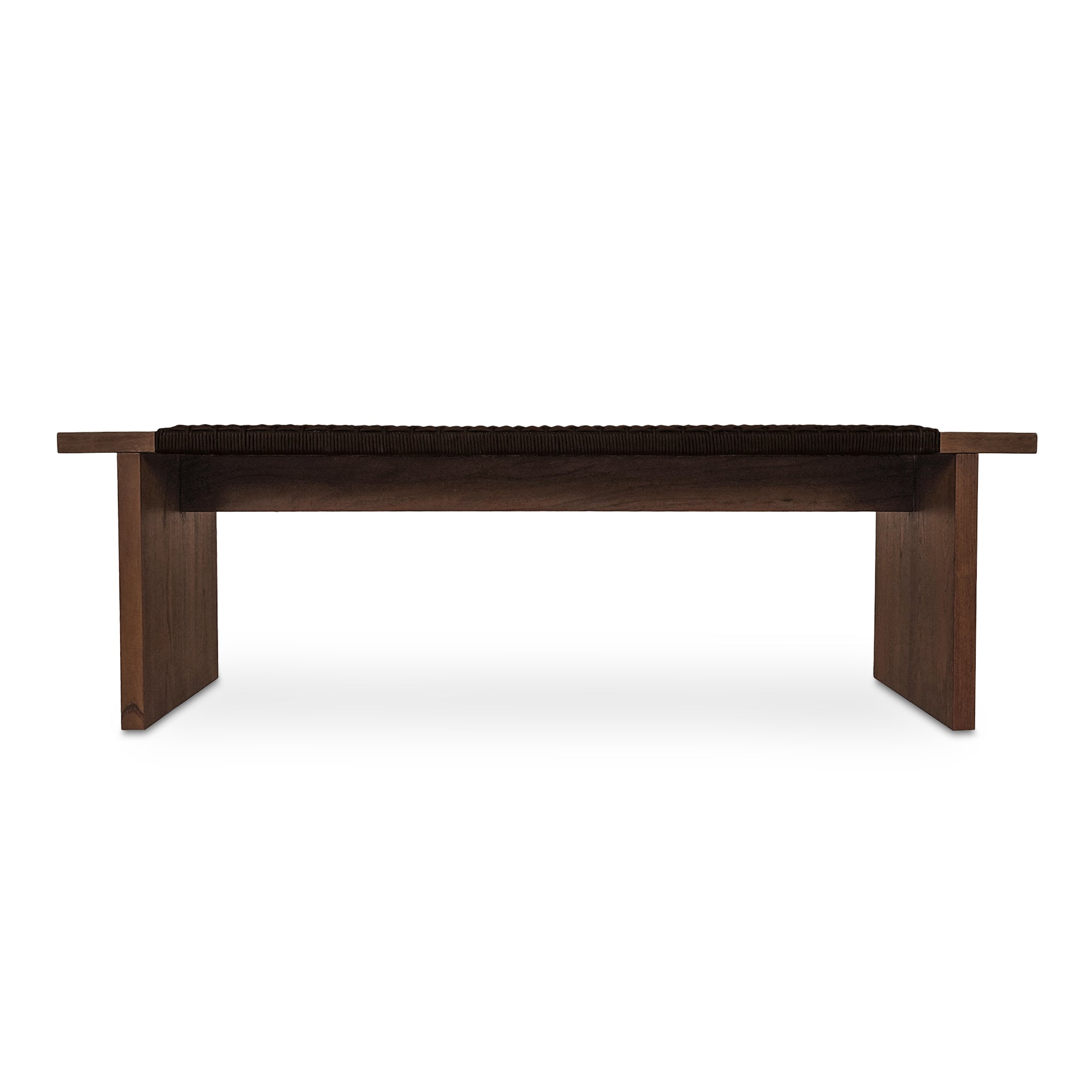 Merritt Outdoor Bench Dark Brown - Moes Home