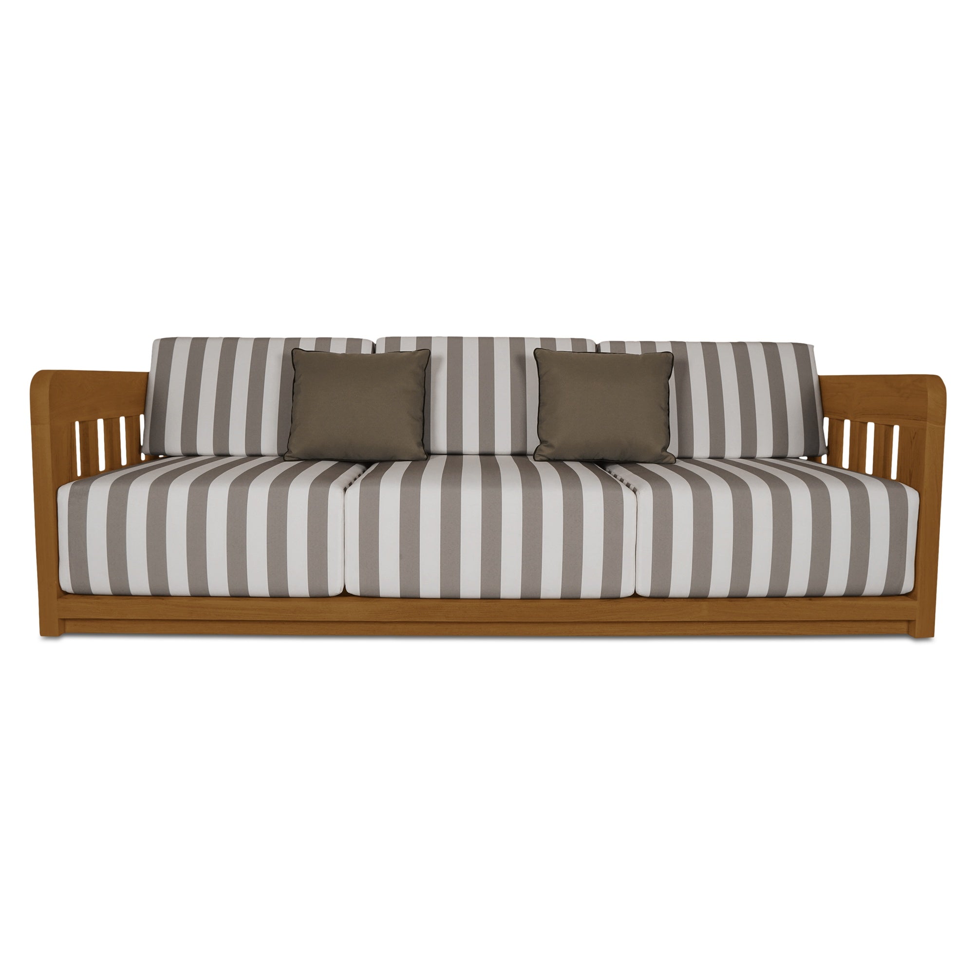 Adelaide Outdoor Sofa Brown Stripe - Moes Home