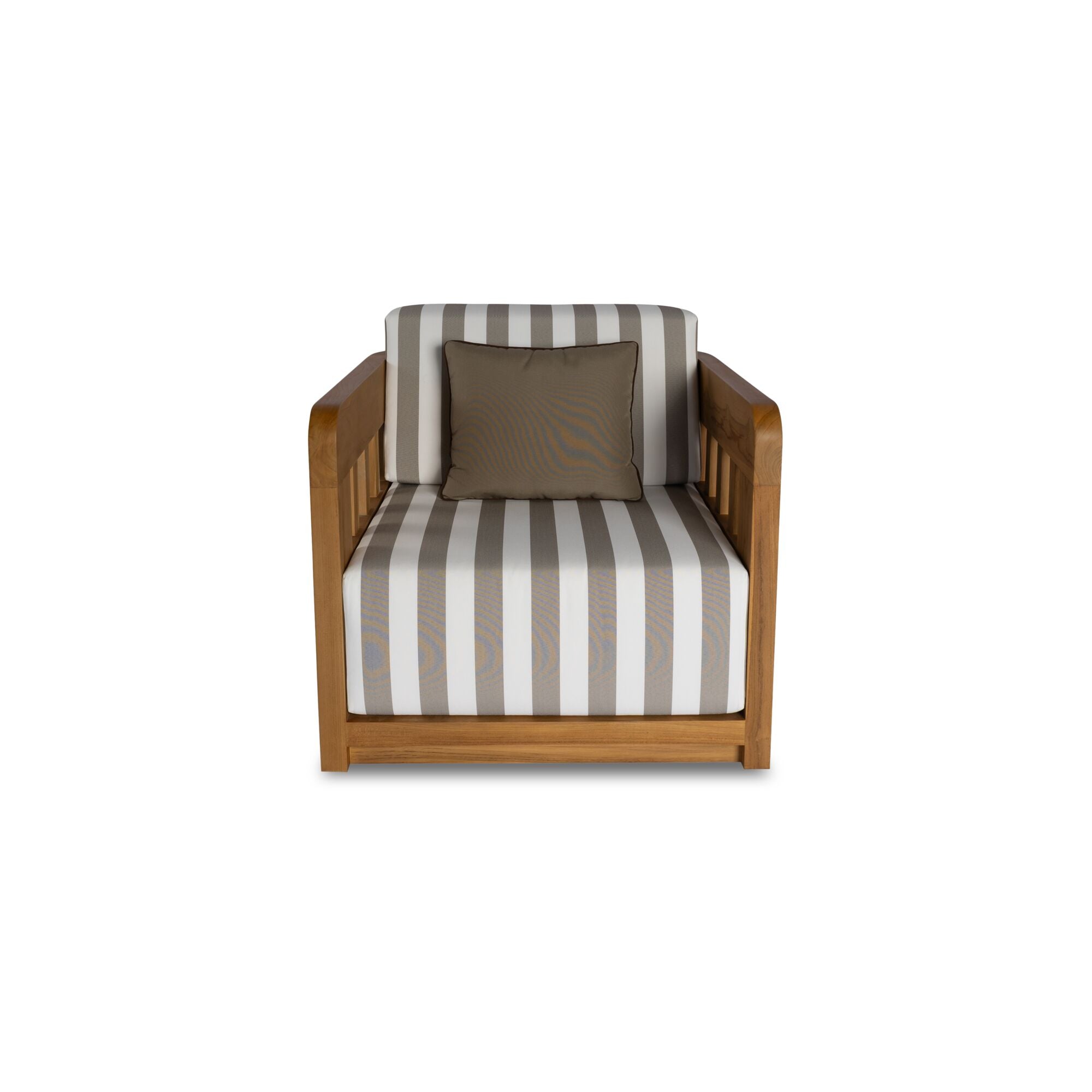 Adelaide Outdoor Accent Chair Brown Stripe - Moes Home