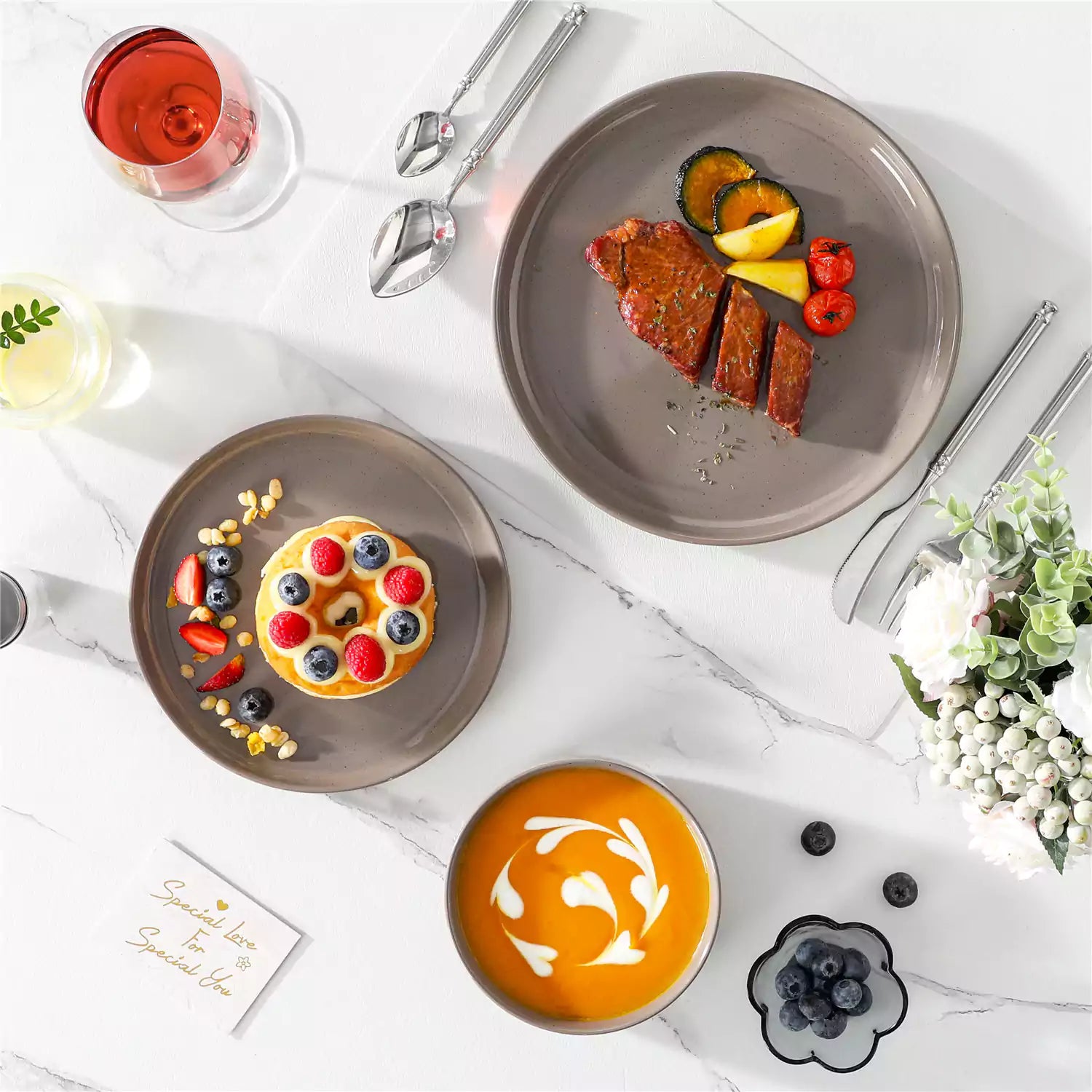 Tara Multicolor 12 Piece Dinnerware Set