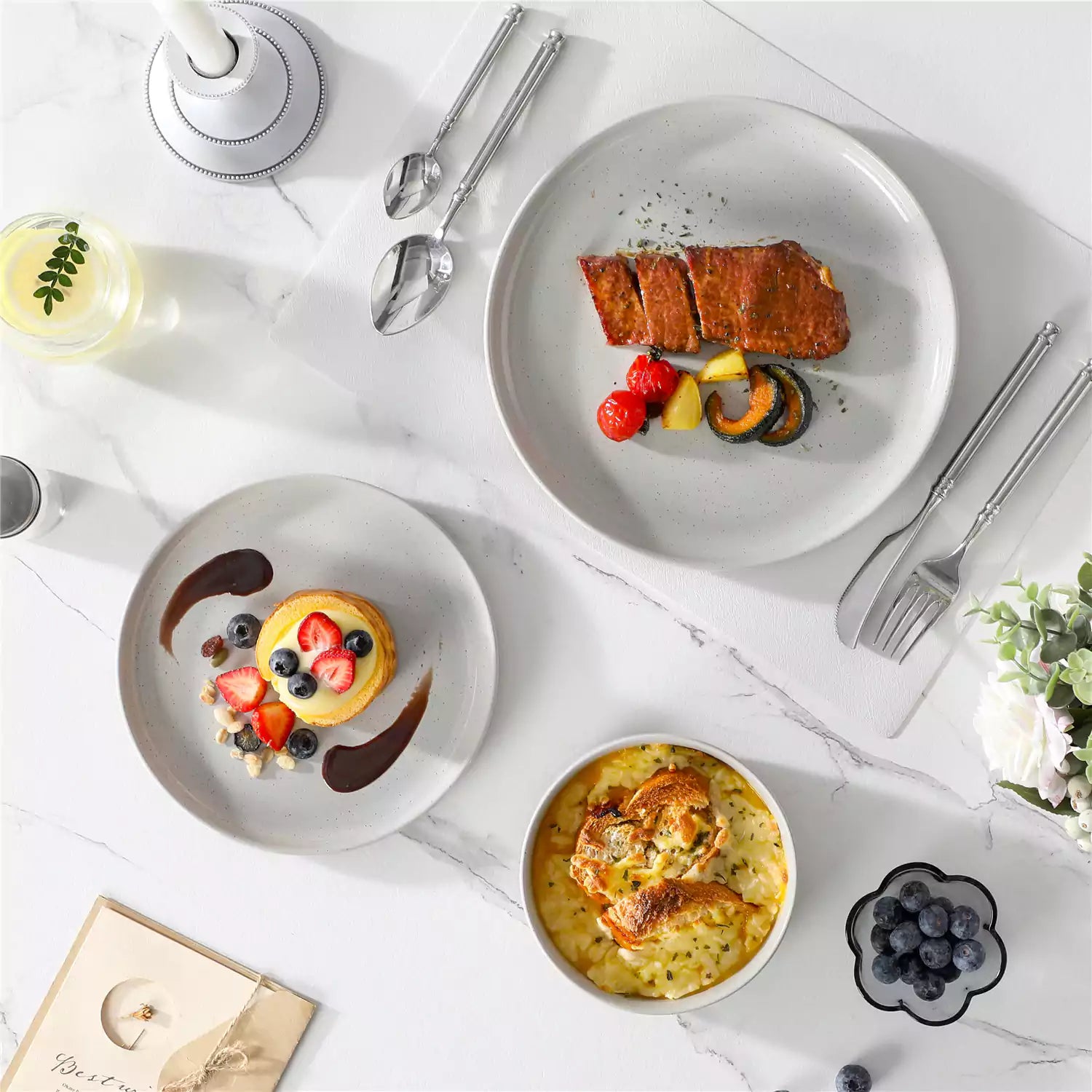 Tara Multicolor 12 Piece Dinnerware Set