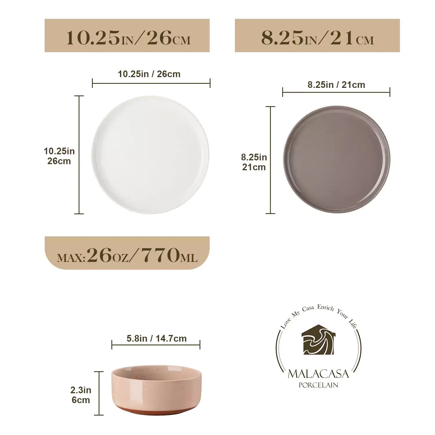 Tara 24 Piece Dinnerware Set for 8