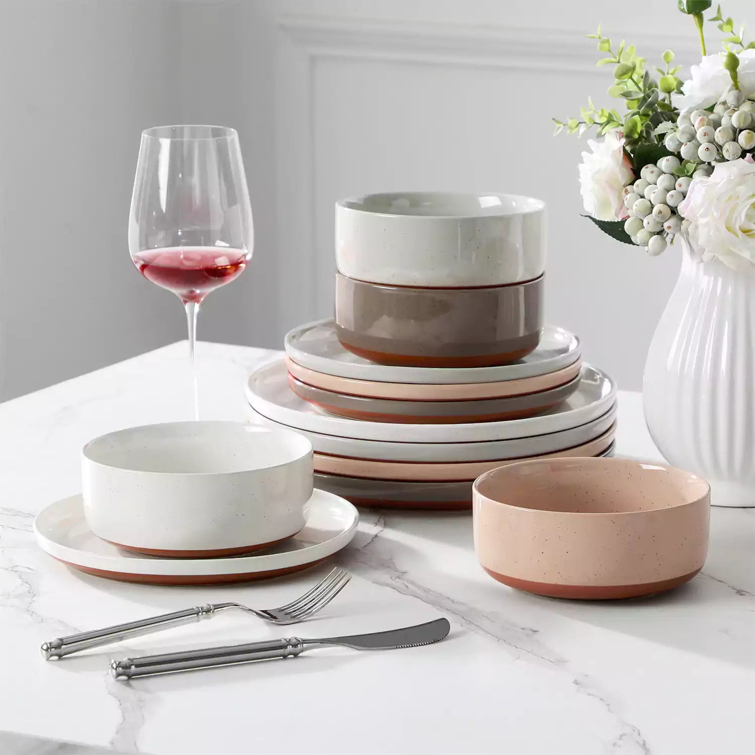 Tara Brown 12 Piece Dinnerware Set