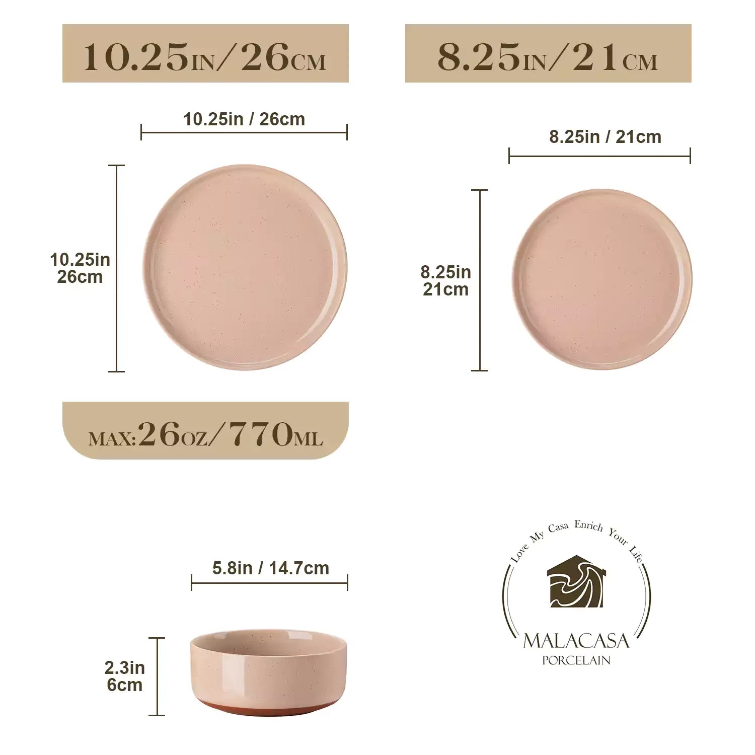 Tara Multicolor 24 Piece Dinnerware Set for 8