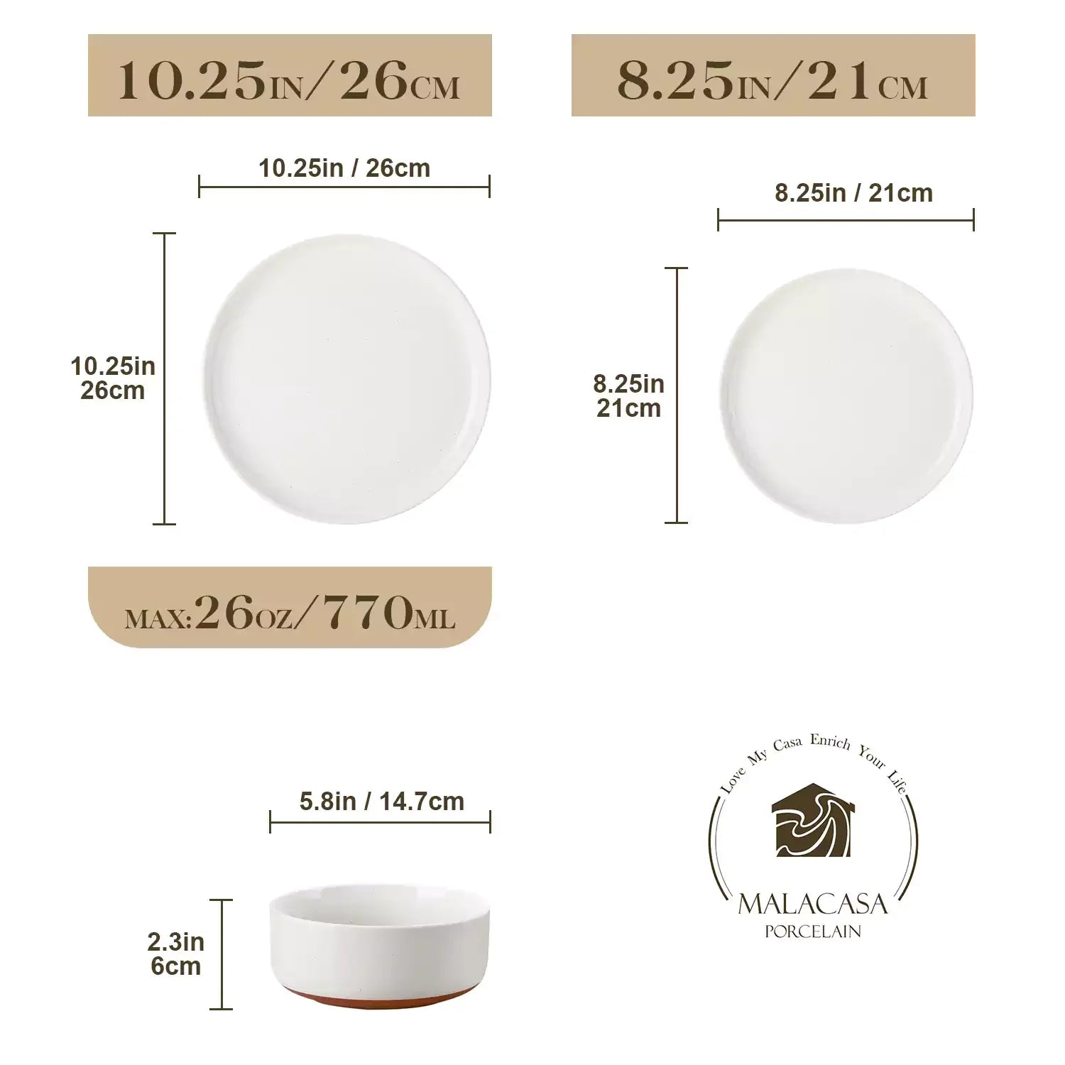 Tara Brown 24 Piece Dinnerware Set for 8