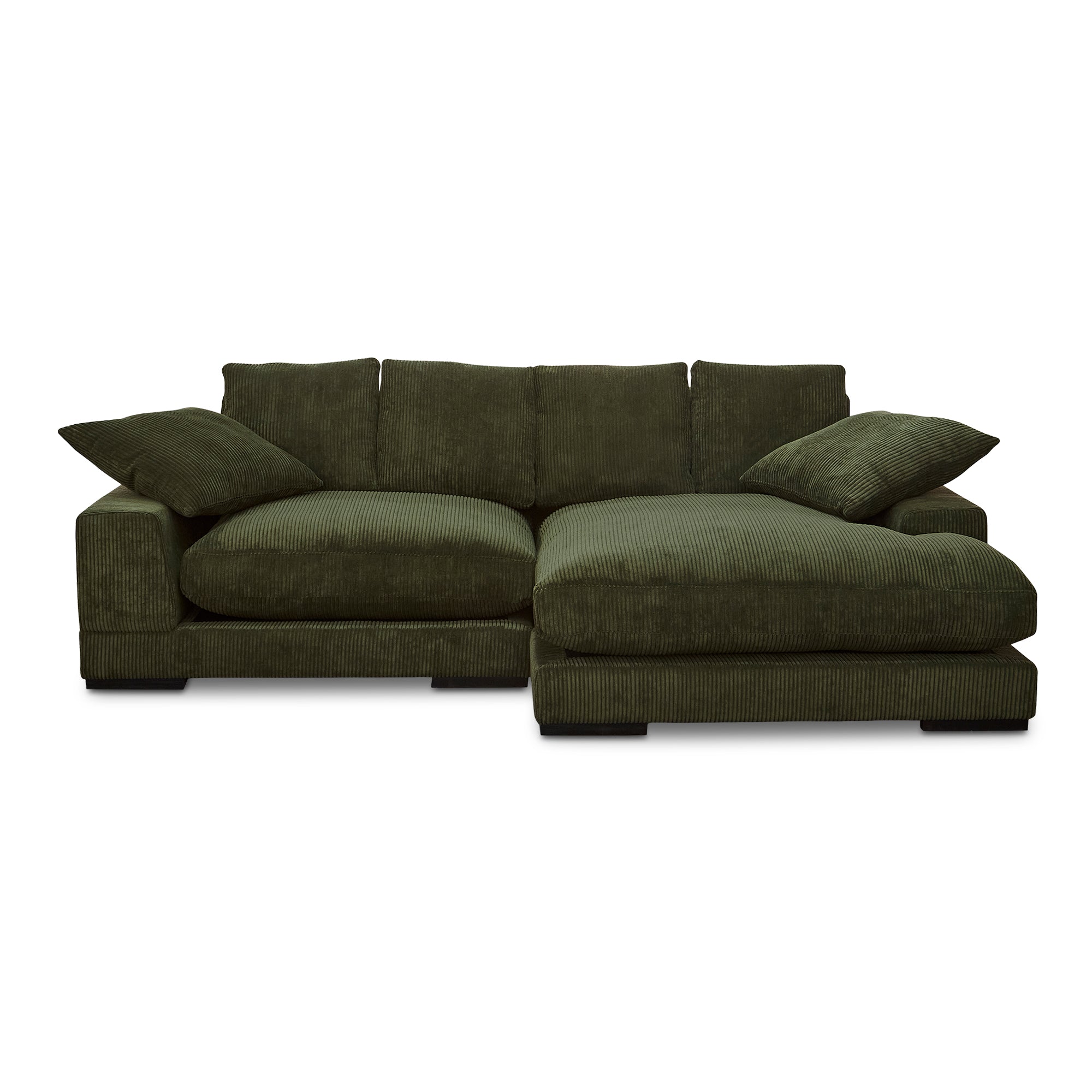 Plunge Sectional Dark Green - Moes Home