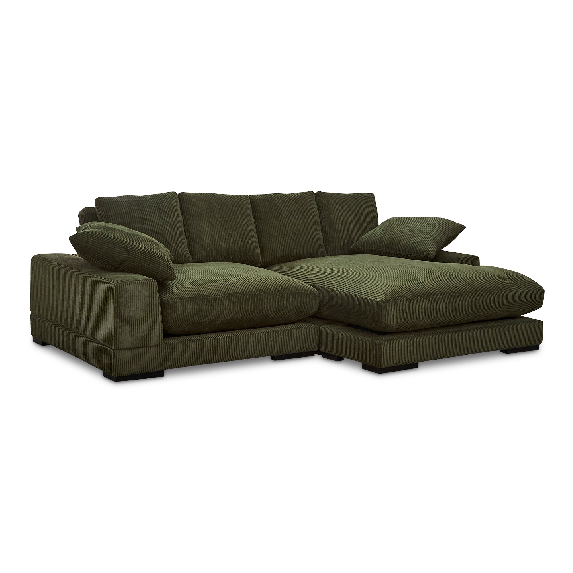 Plunge Sectional Dark Green - Moes Home